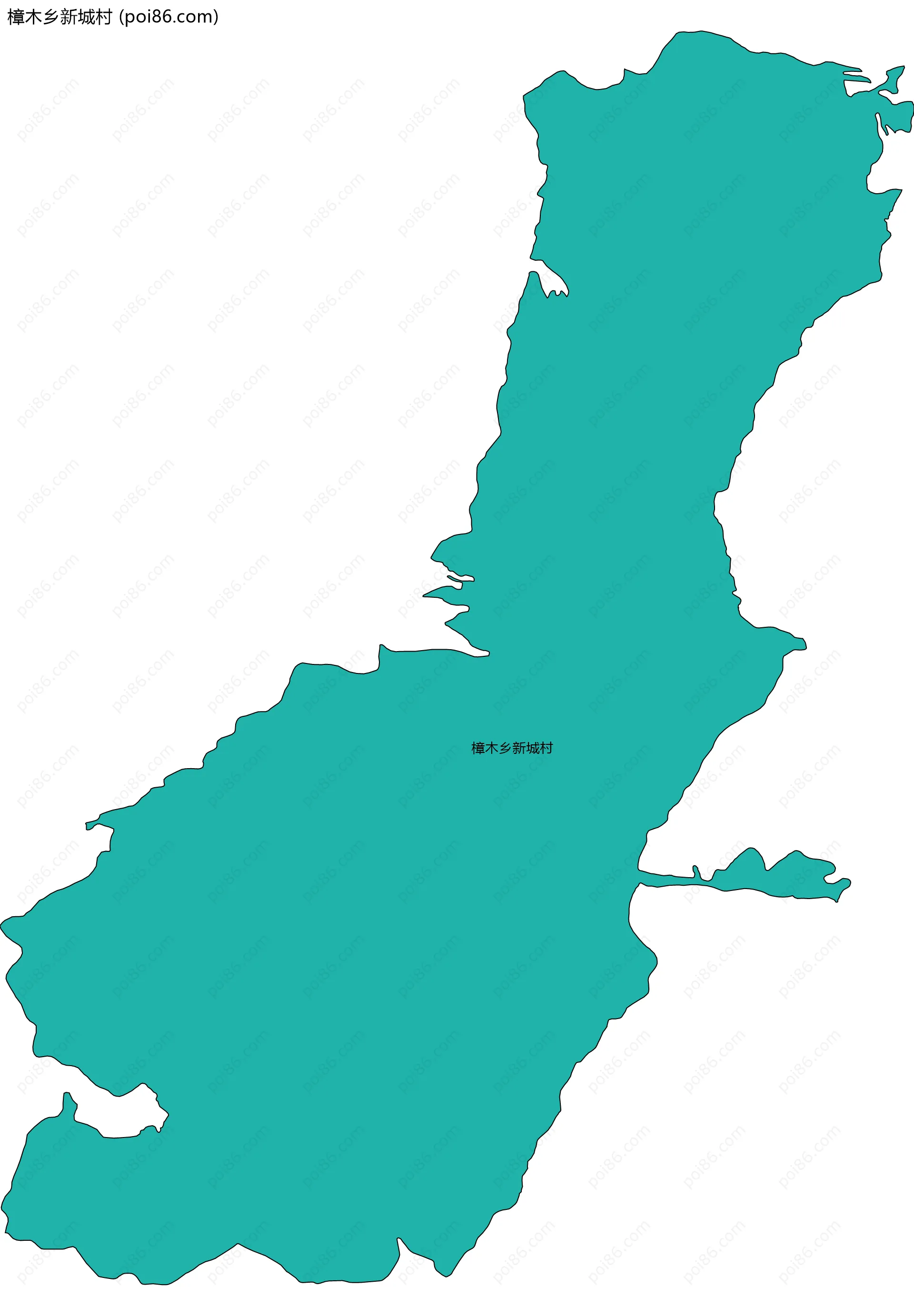 樟木乡新城村边界地图