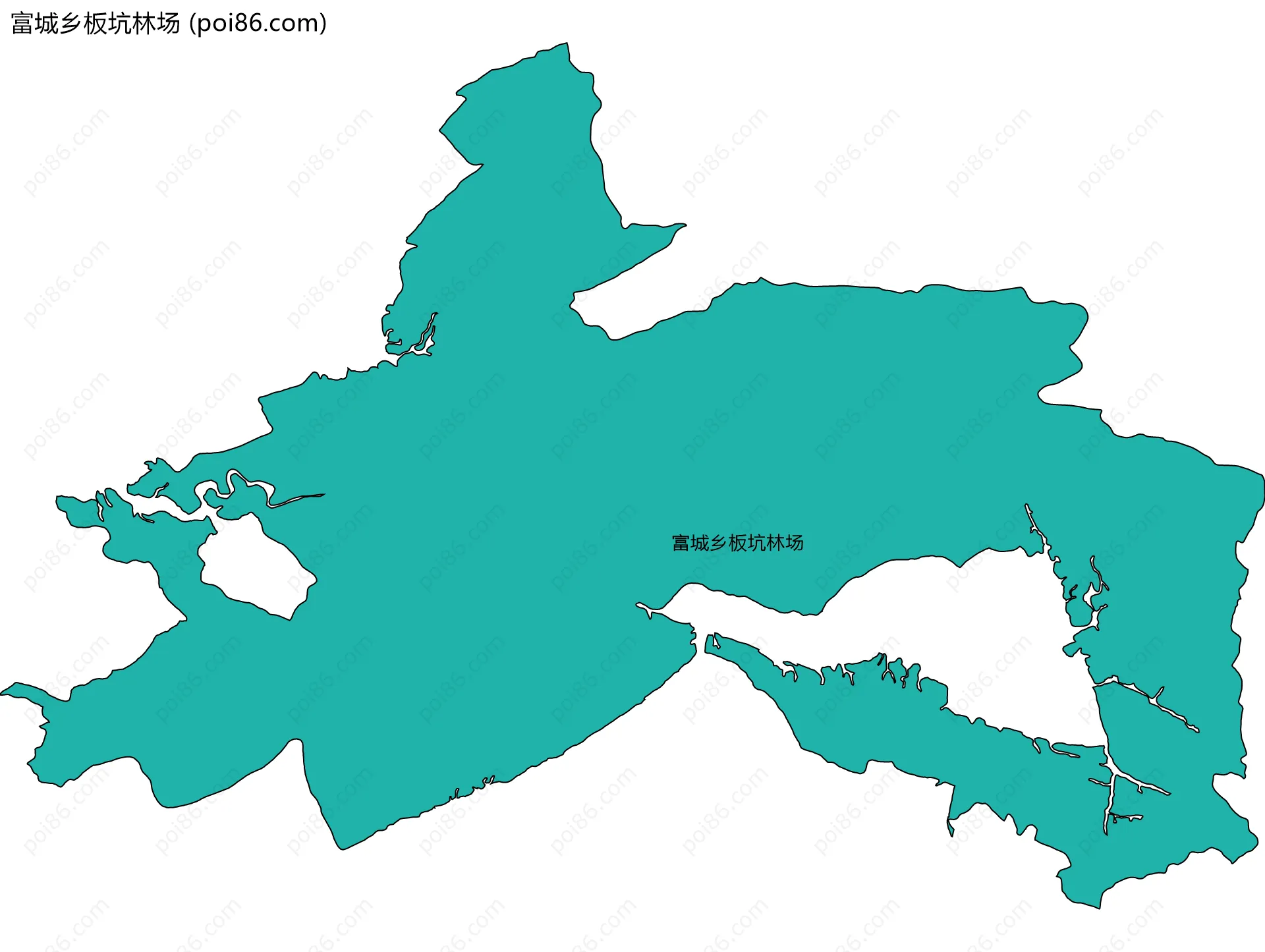 富城乡板坑林场边界地图