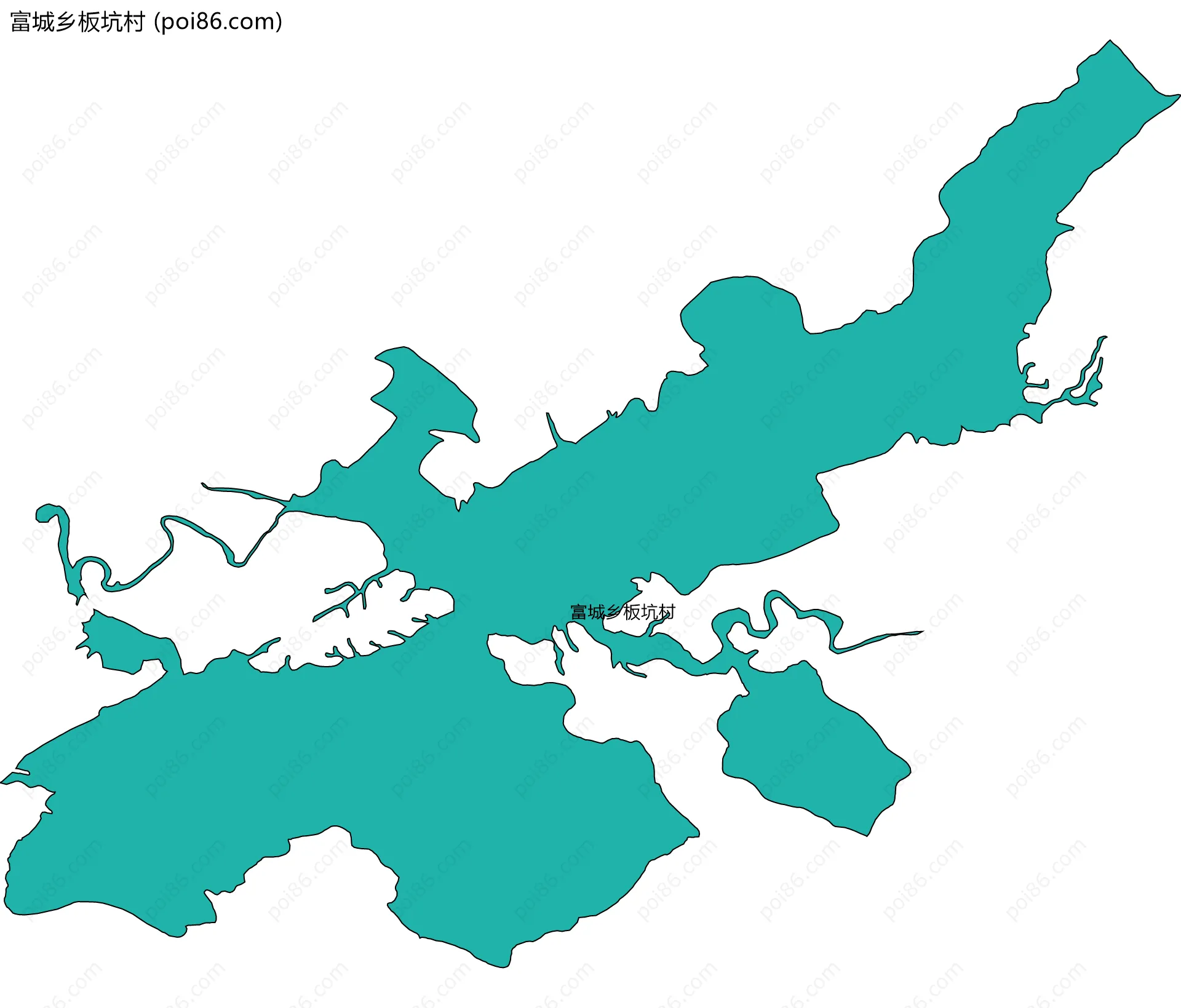 富城乡板坑村边界地图