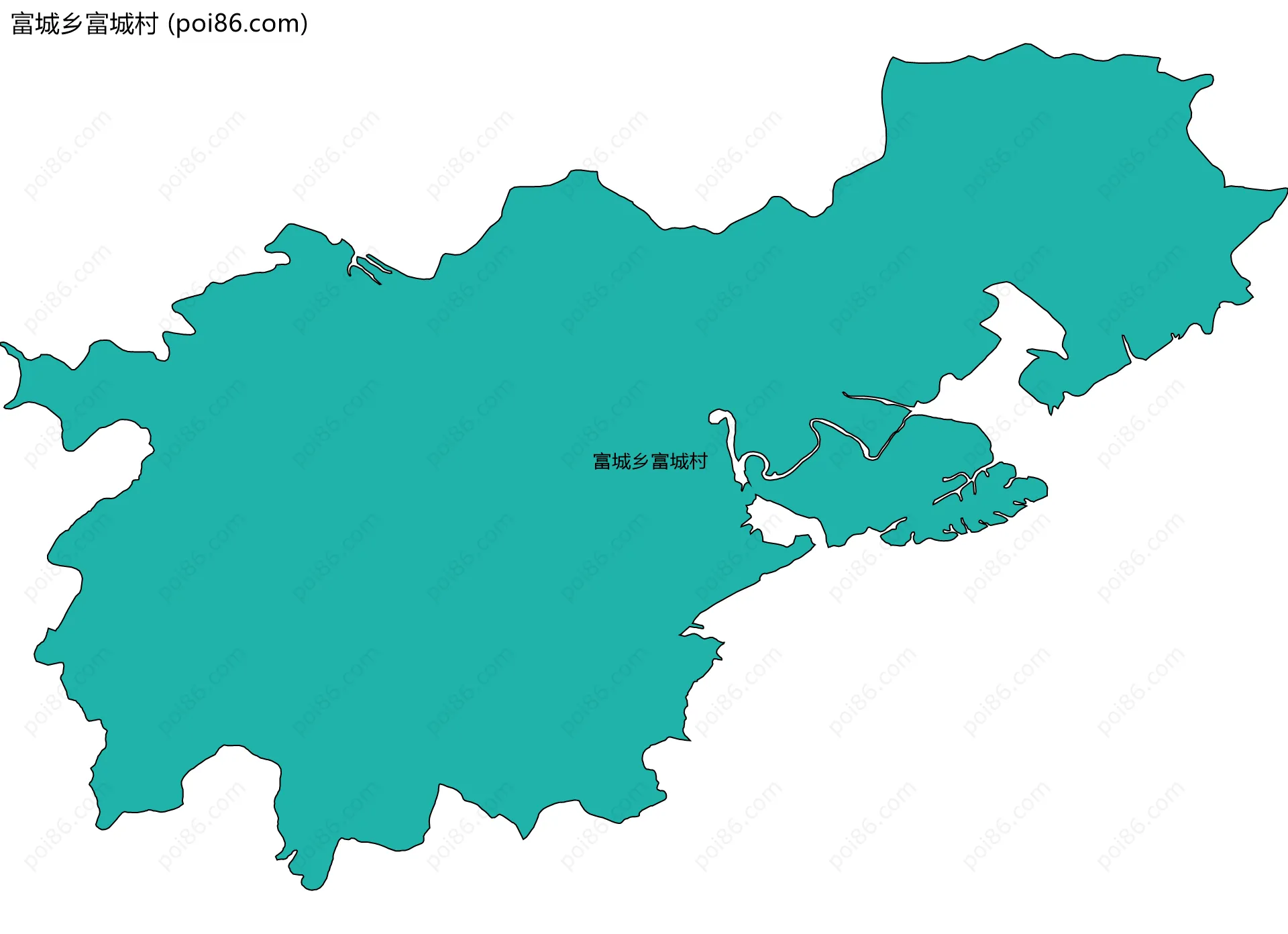 富城乡富城村边界地图