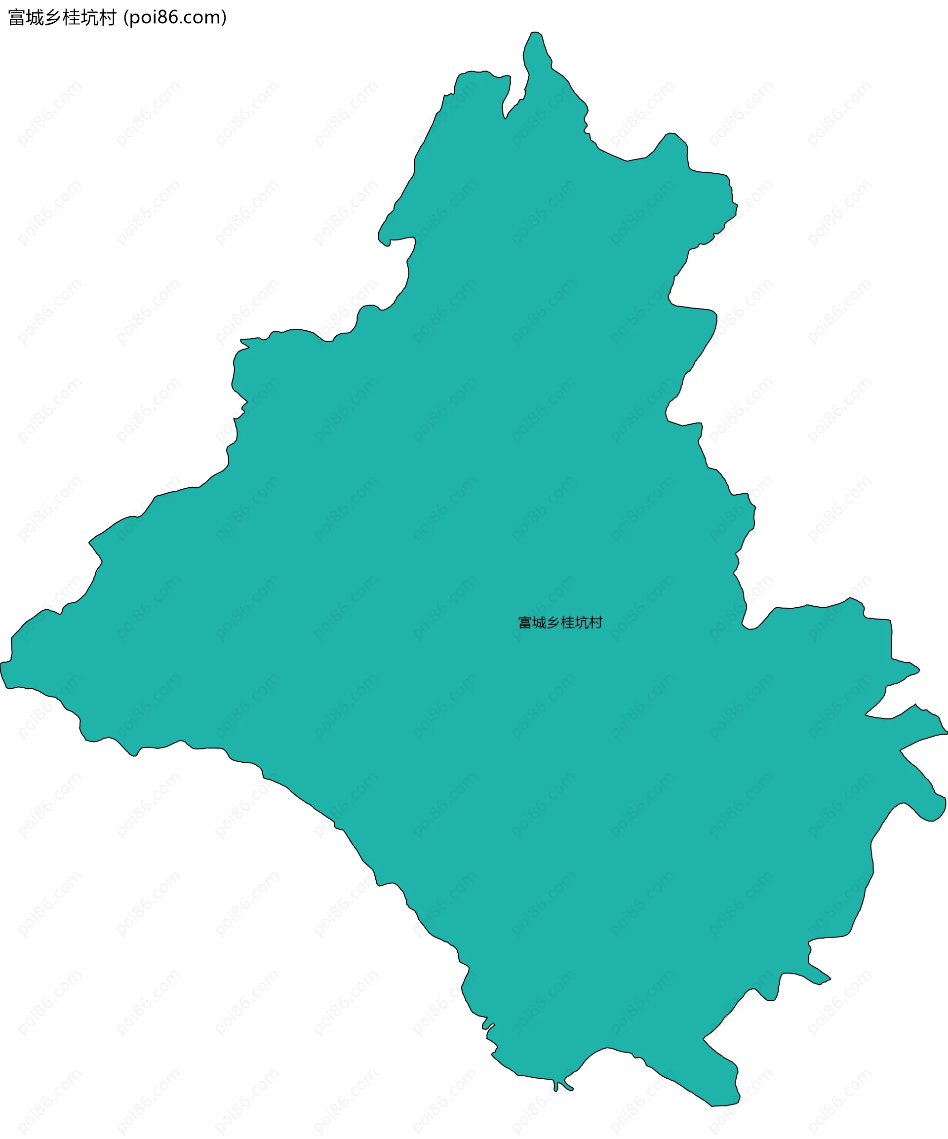 富城乡桂坑村边界地图