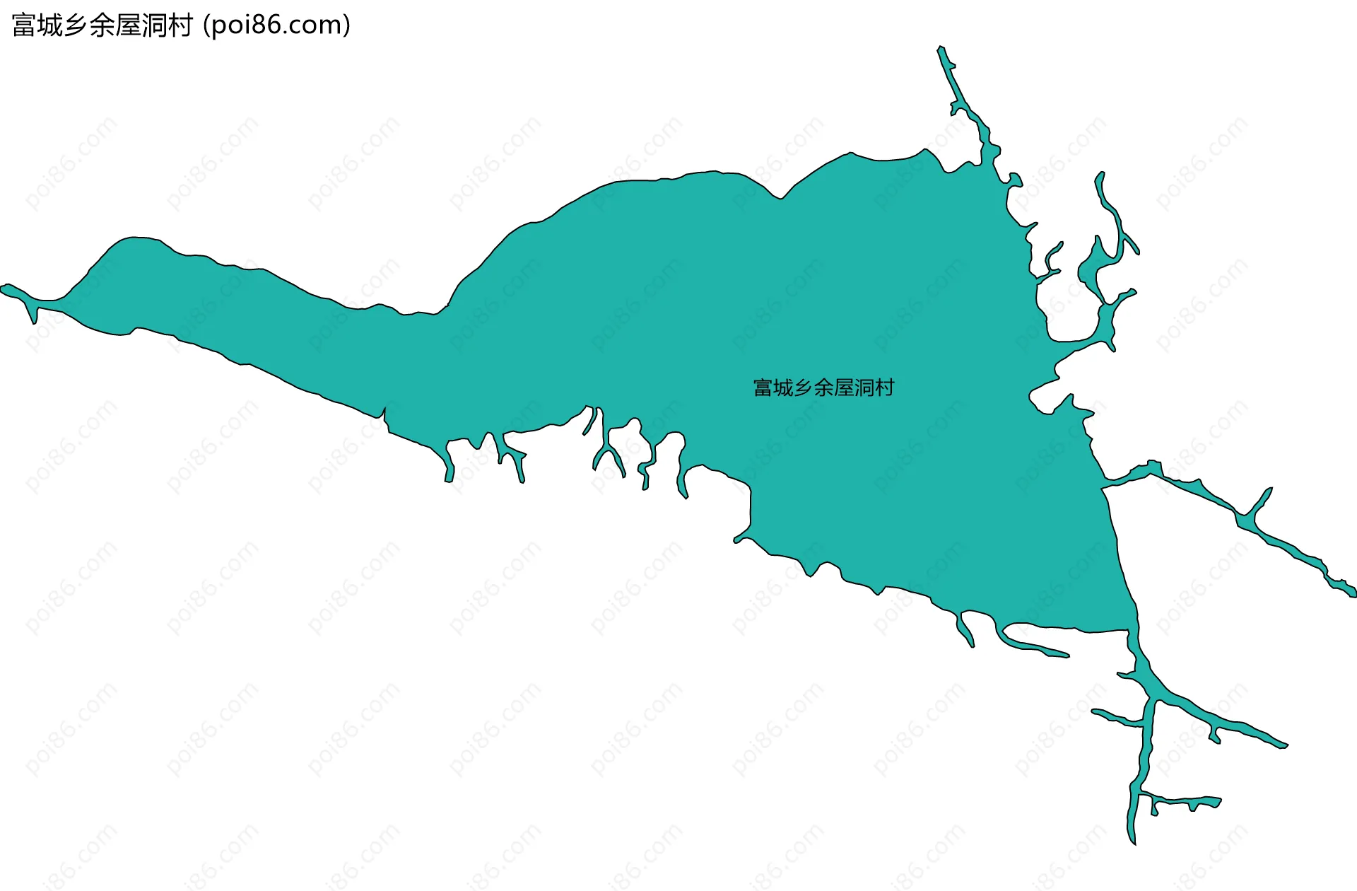 富城乡余屋洞村边界地图