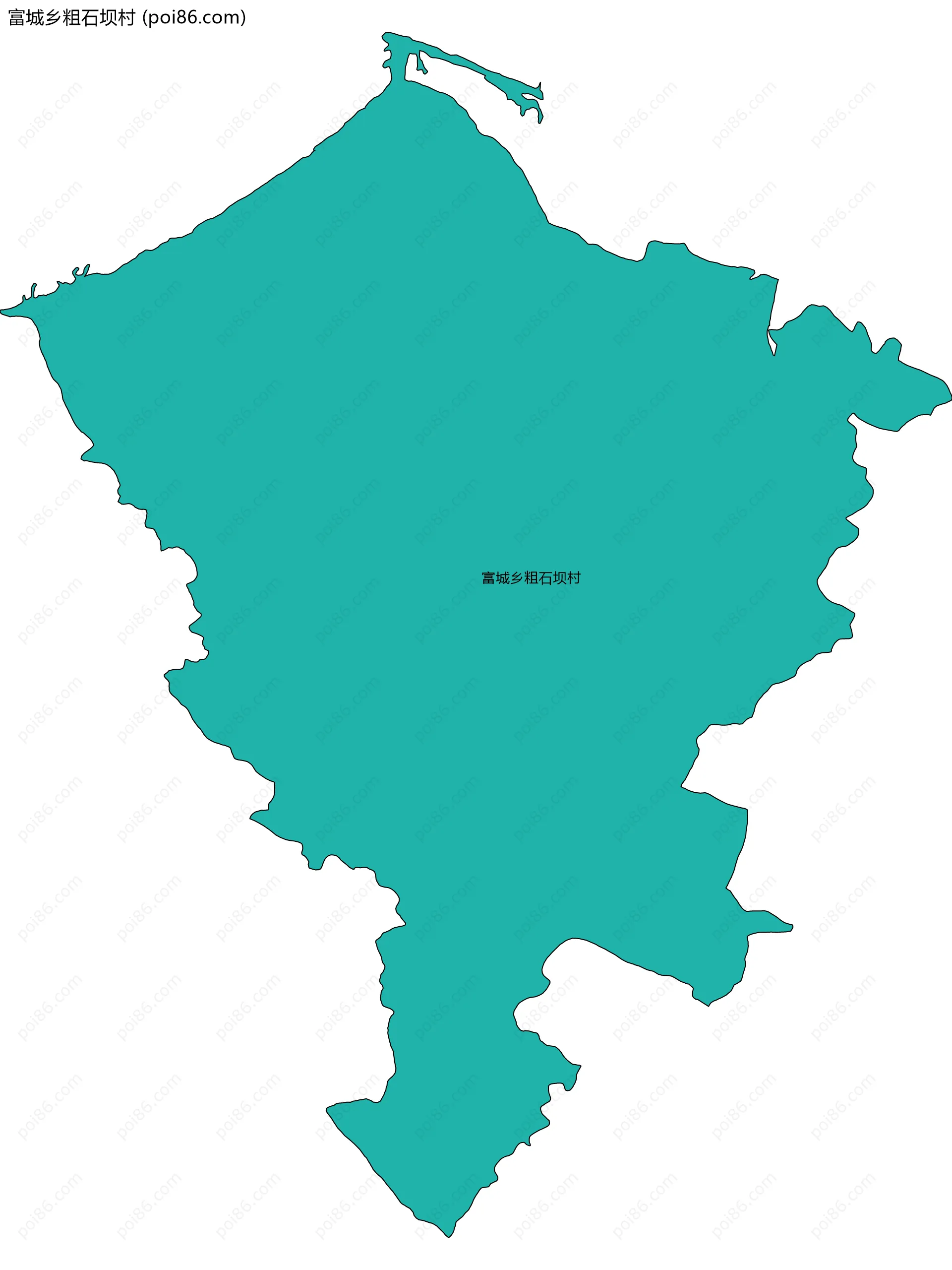 富城乡粗石坝村边界地图
