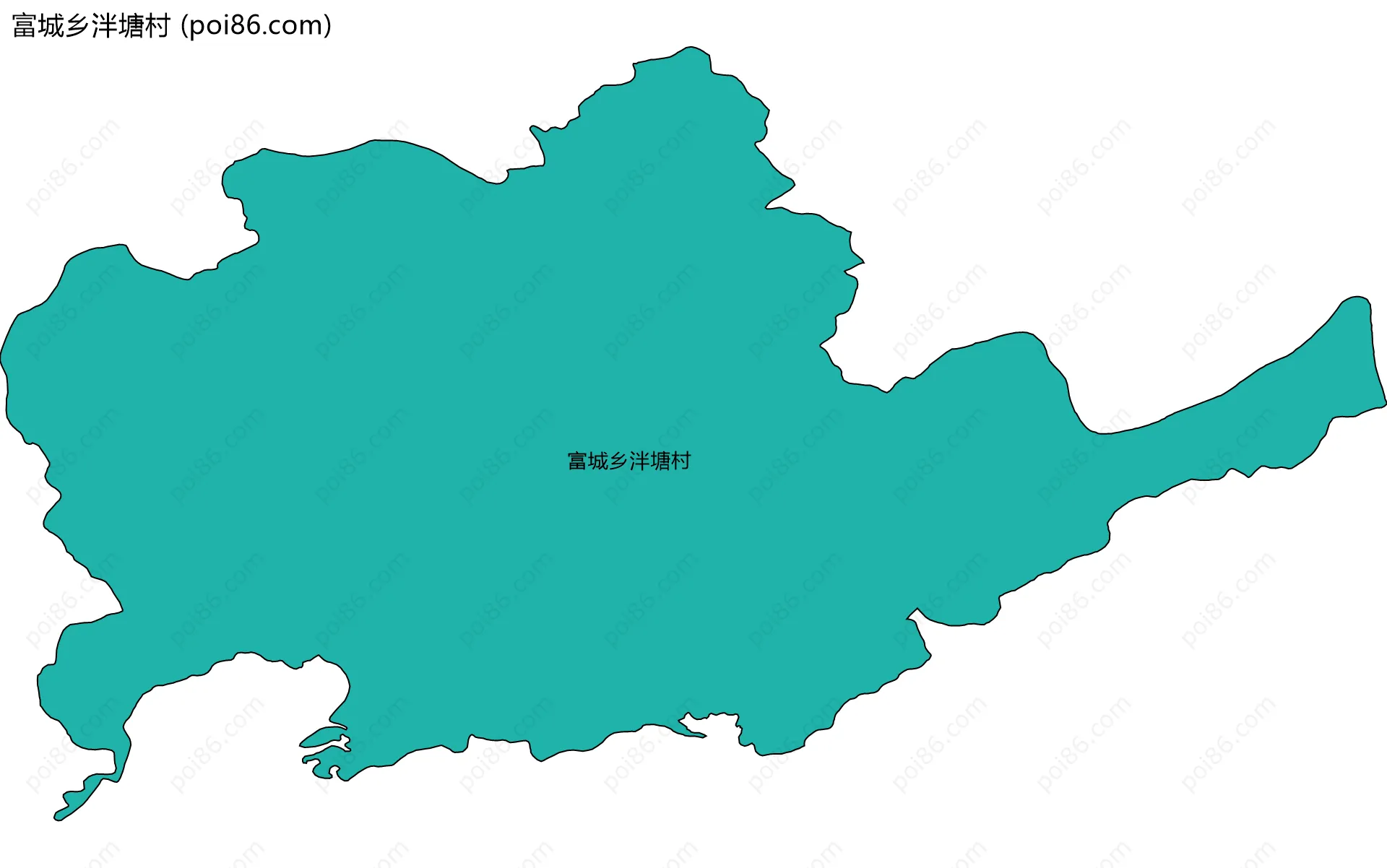 富城乡泮塘村边界地图