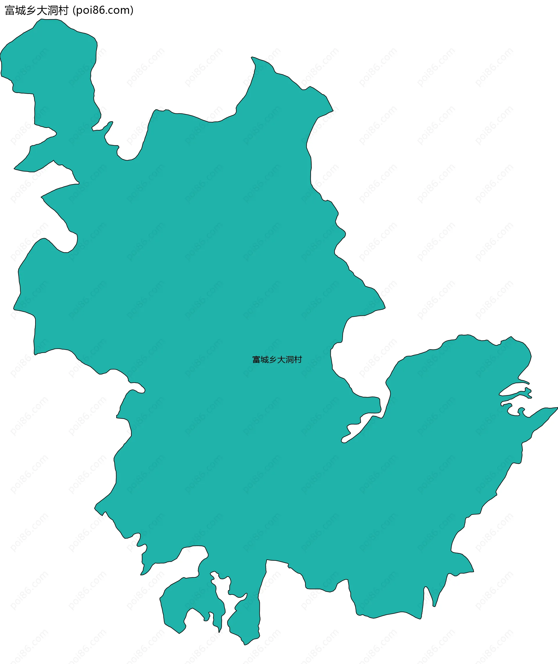 富城乡大洞村边界地图