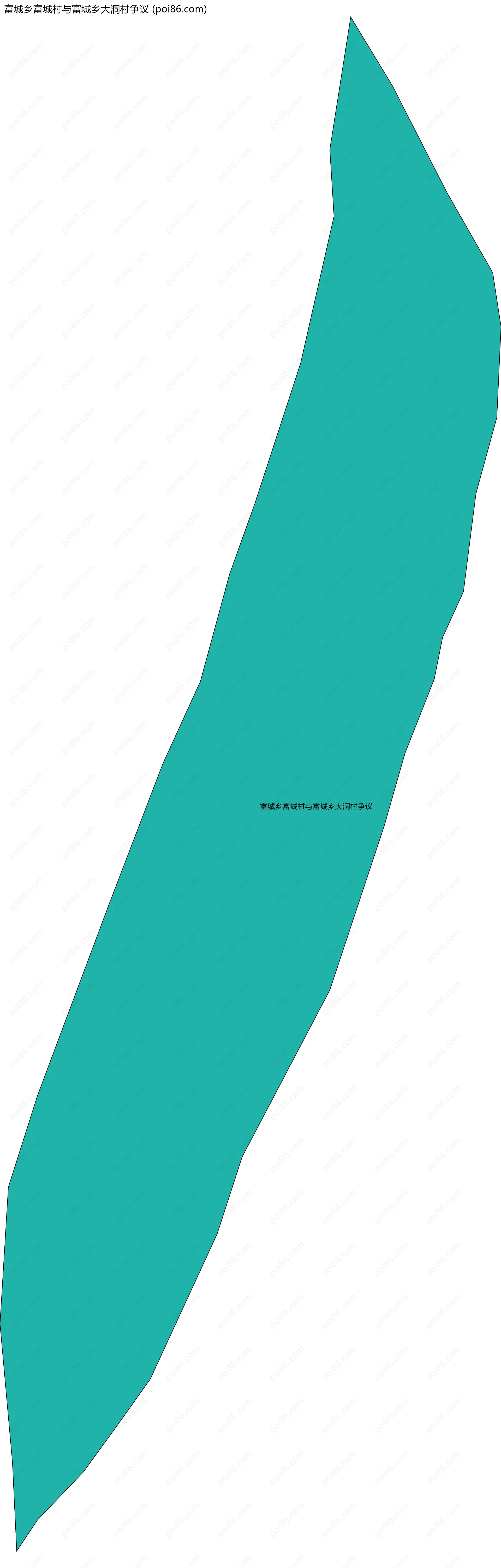 富城乡富城村与富城乡大洞村争议边界地图