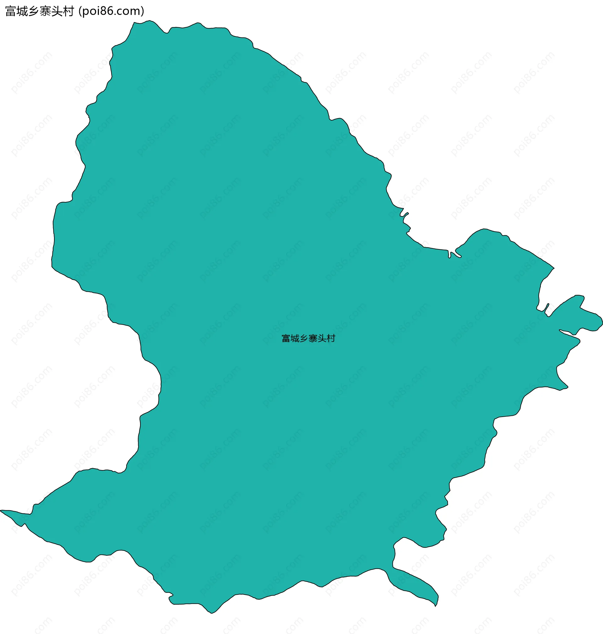 富城乡寨头村边界地图