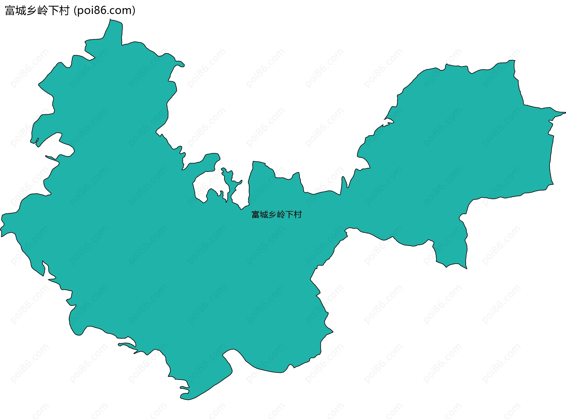 富城乡岭下村边界地图
