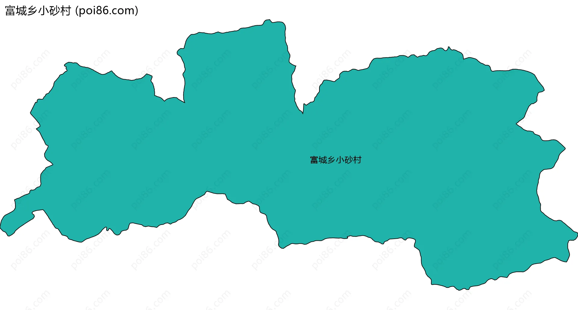 富城乡小砂村边界地图