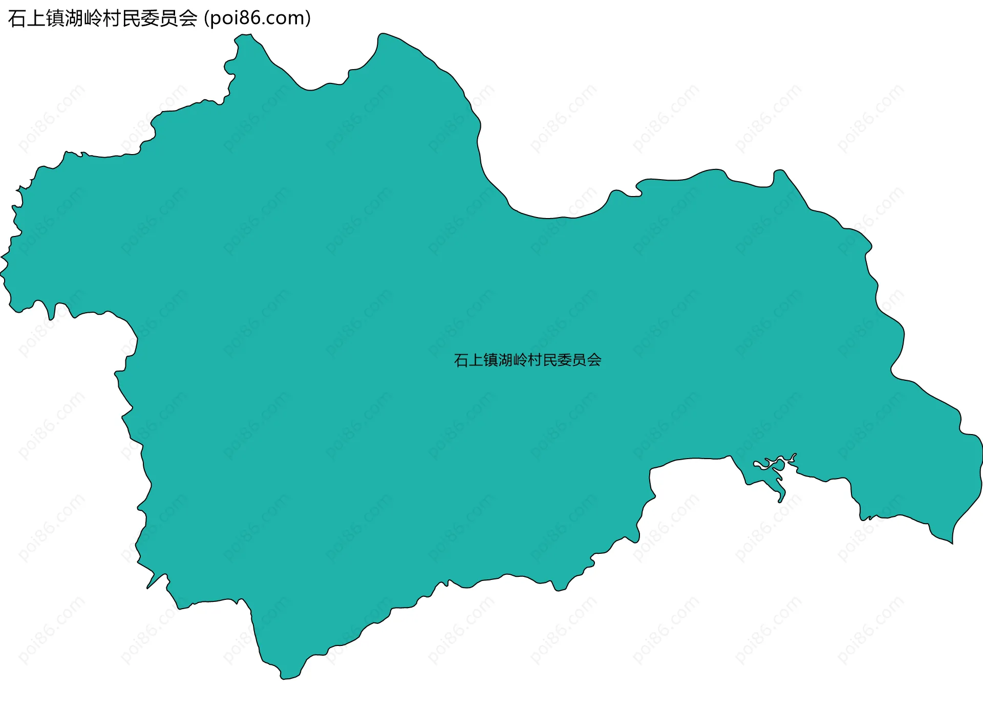 石上镇湖岭村民委员会边界地图