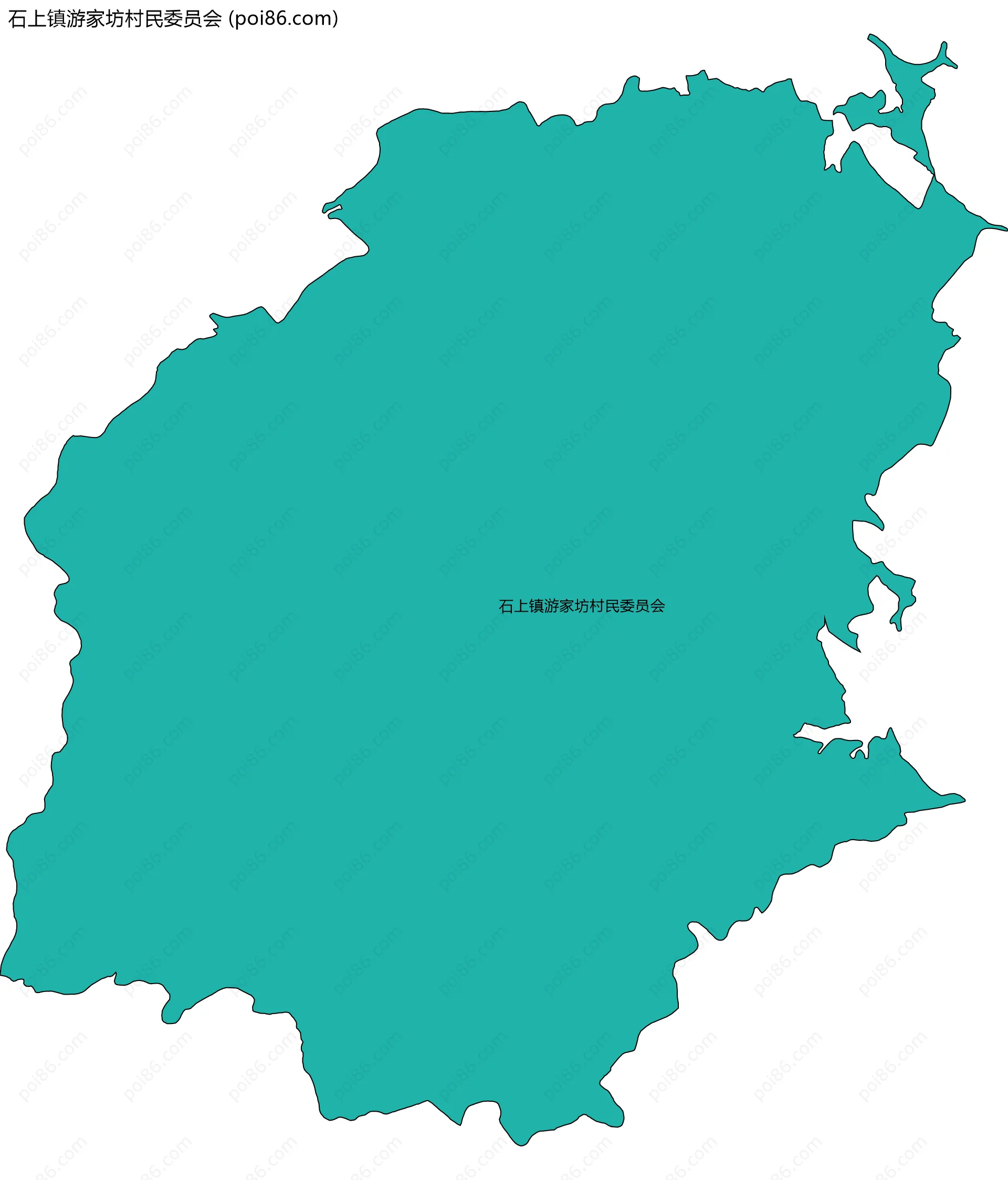 石上镇游家坊村民委员会边界地图