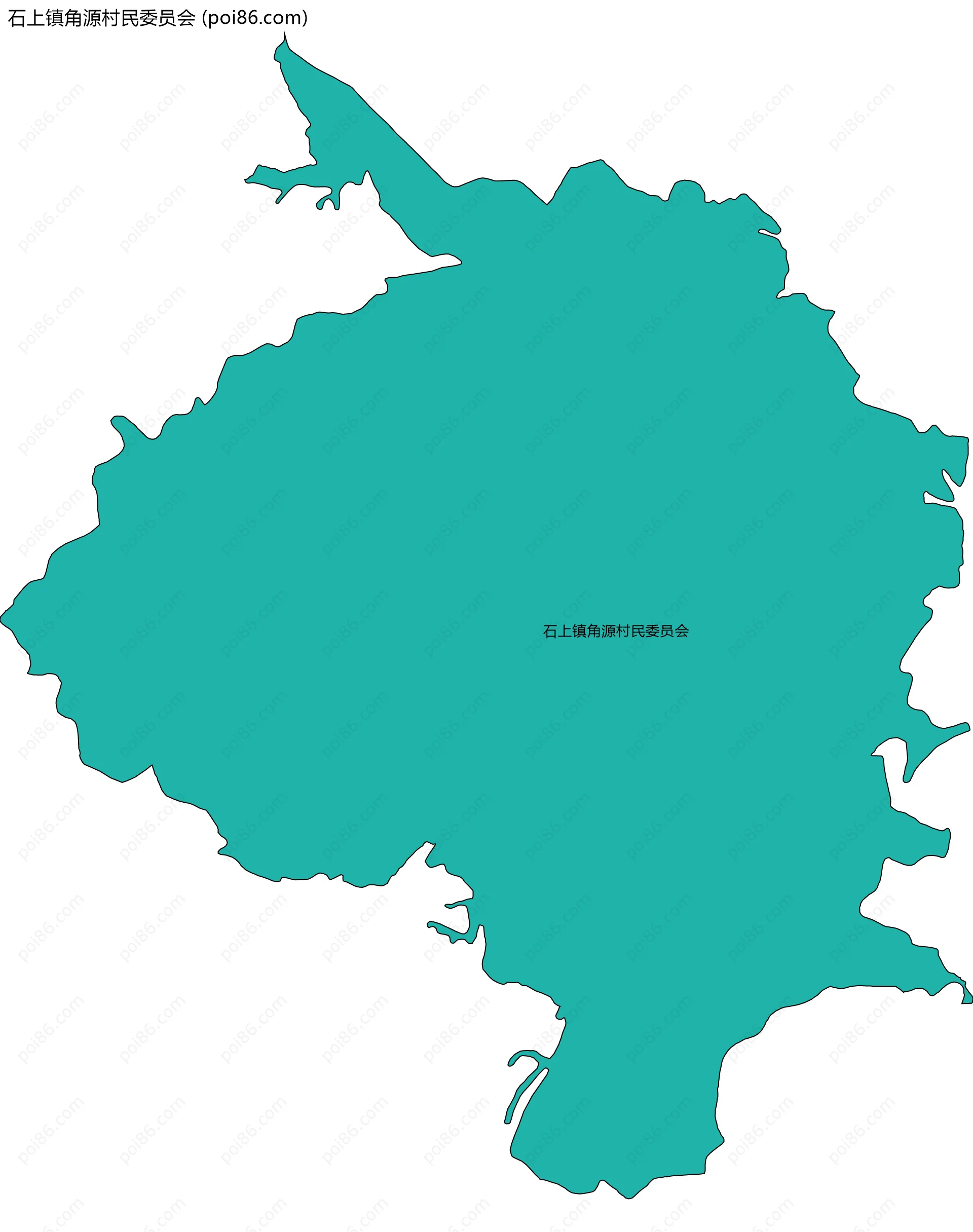 石上镇角源村民委员会边界地图