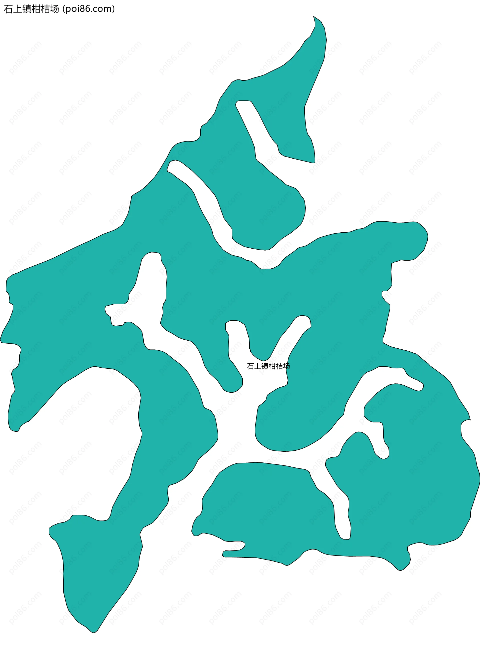 石上镇柑桔场边界地图