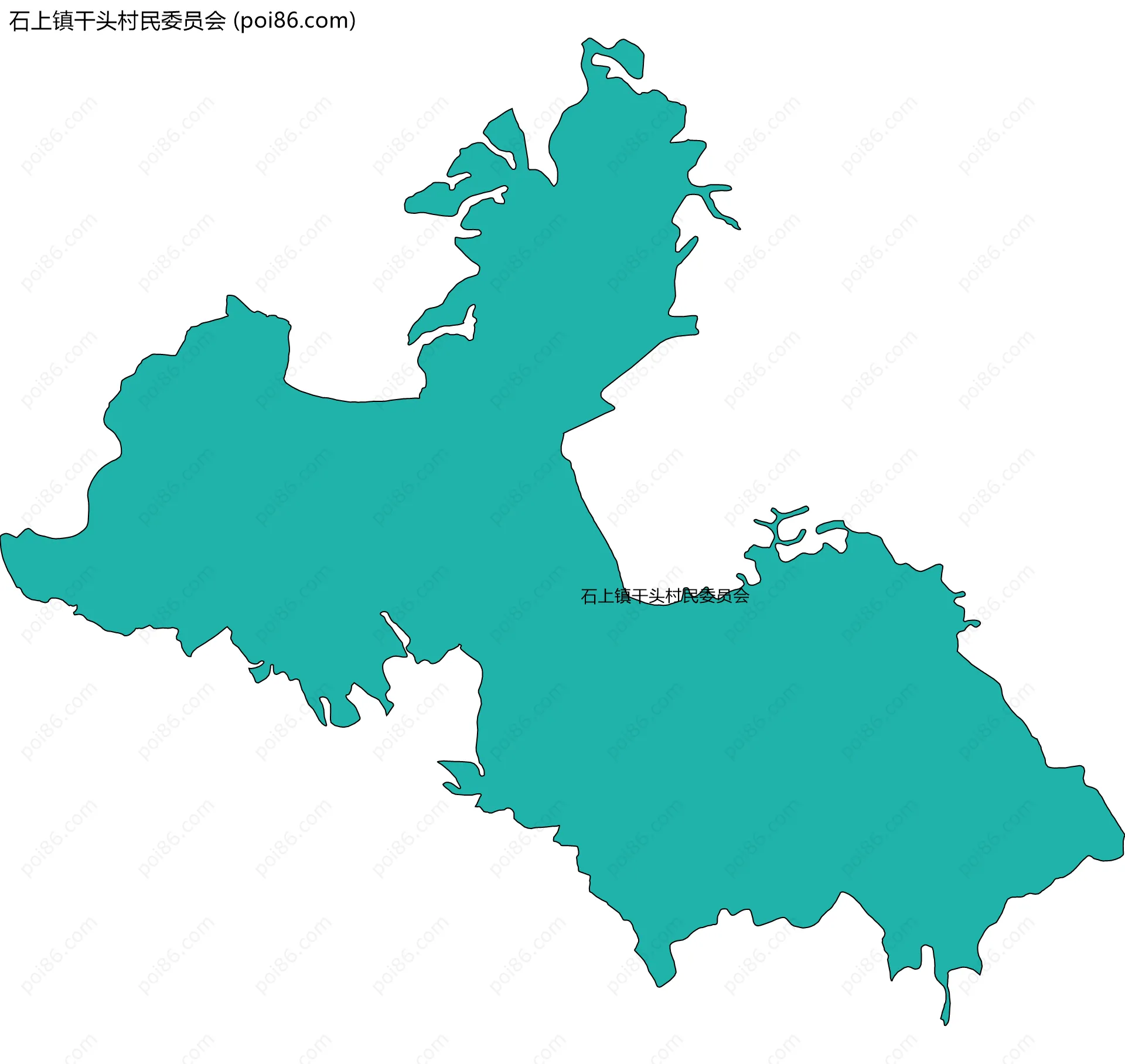 石上镇干头村民委员会边界地图