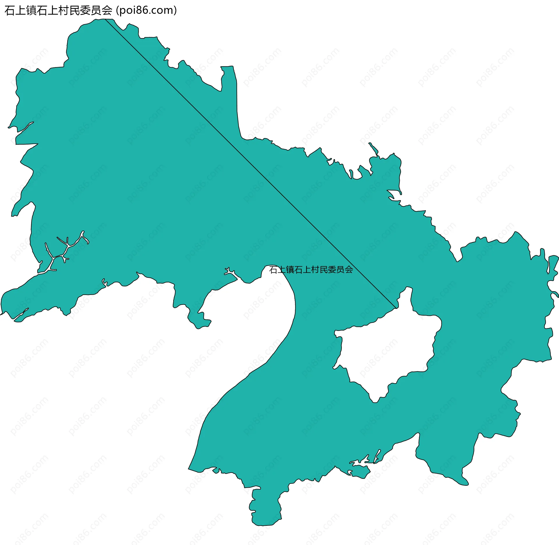 石上镇石上村民委员会边界地图