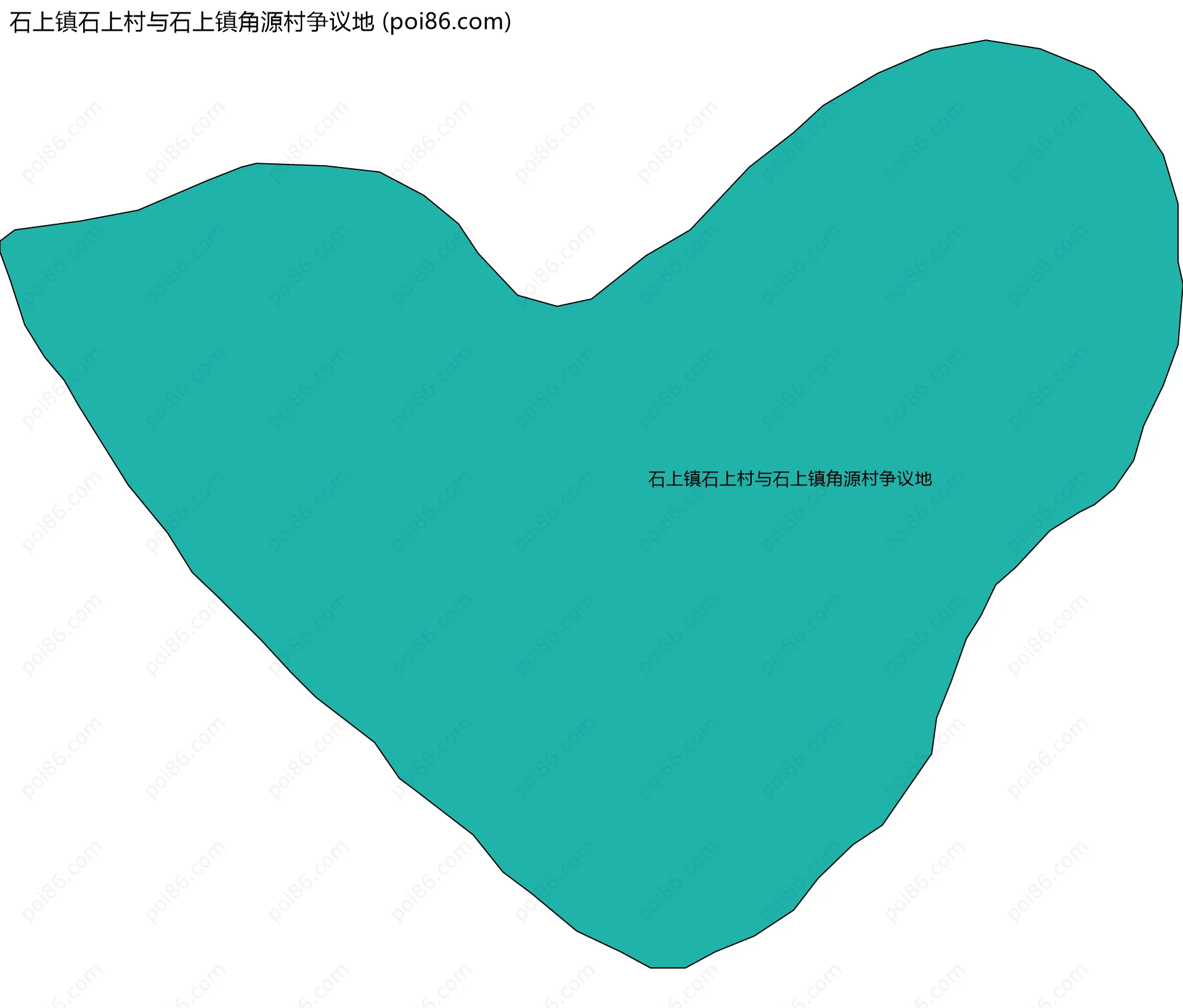 石上镇石上村与石上镇角源村争议地边界地图