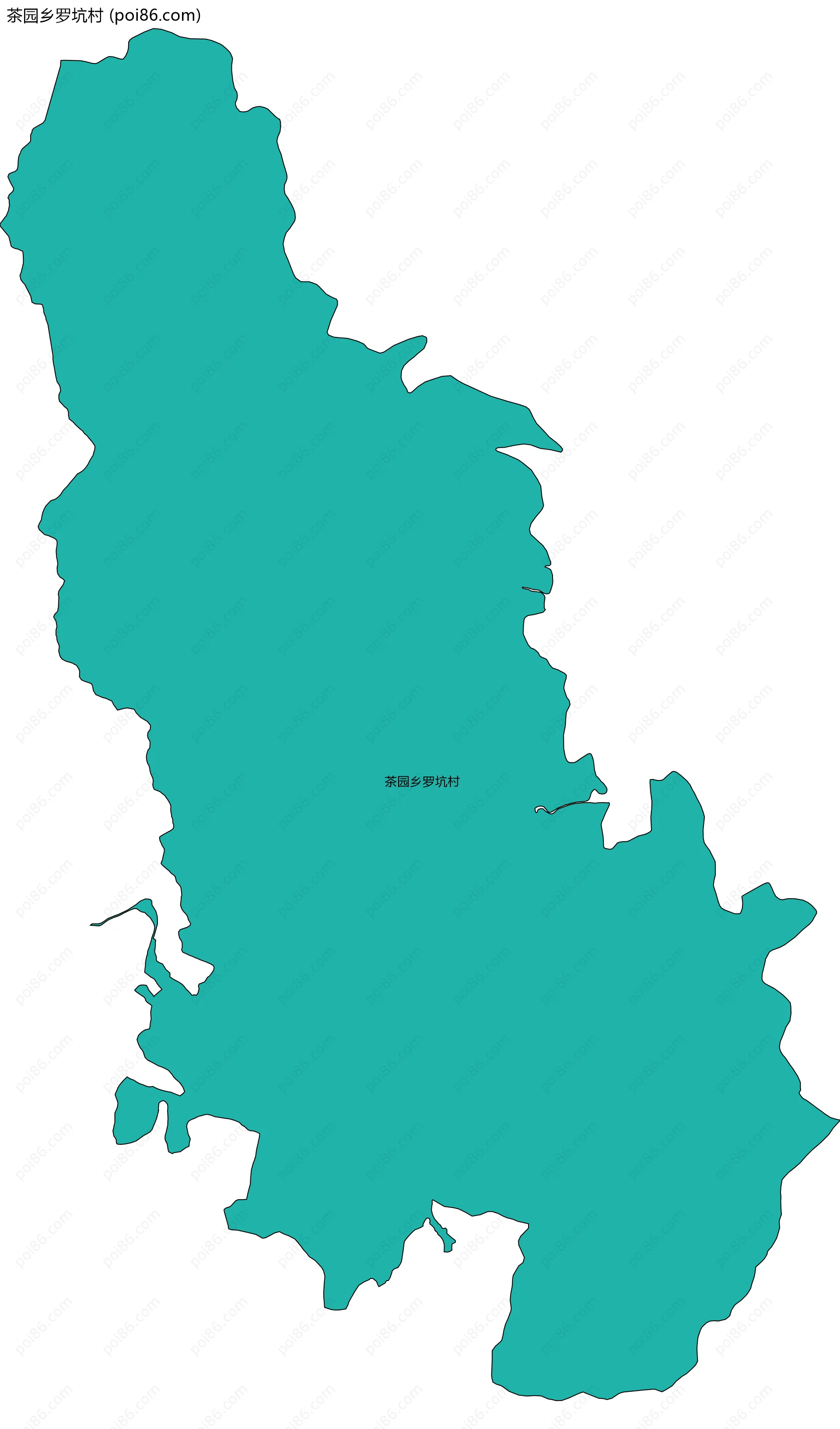 茶园乡罗坑村边界地图