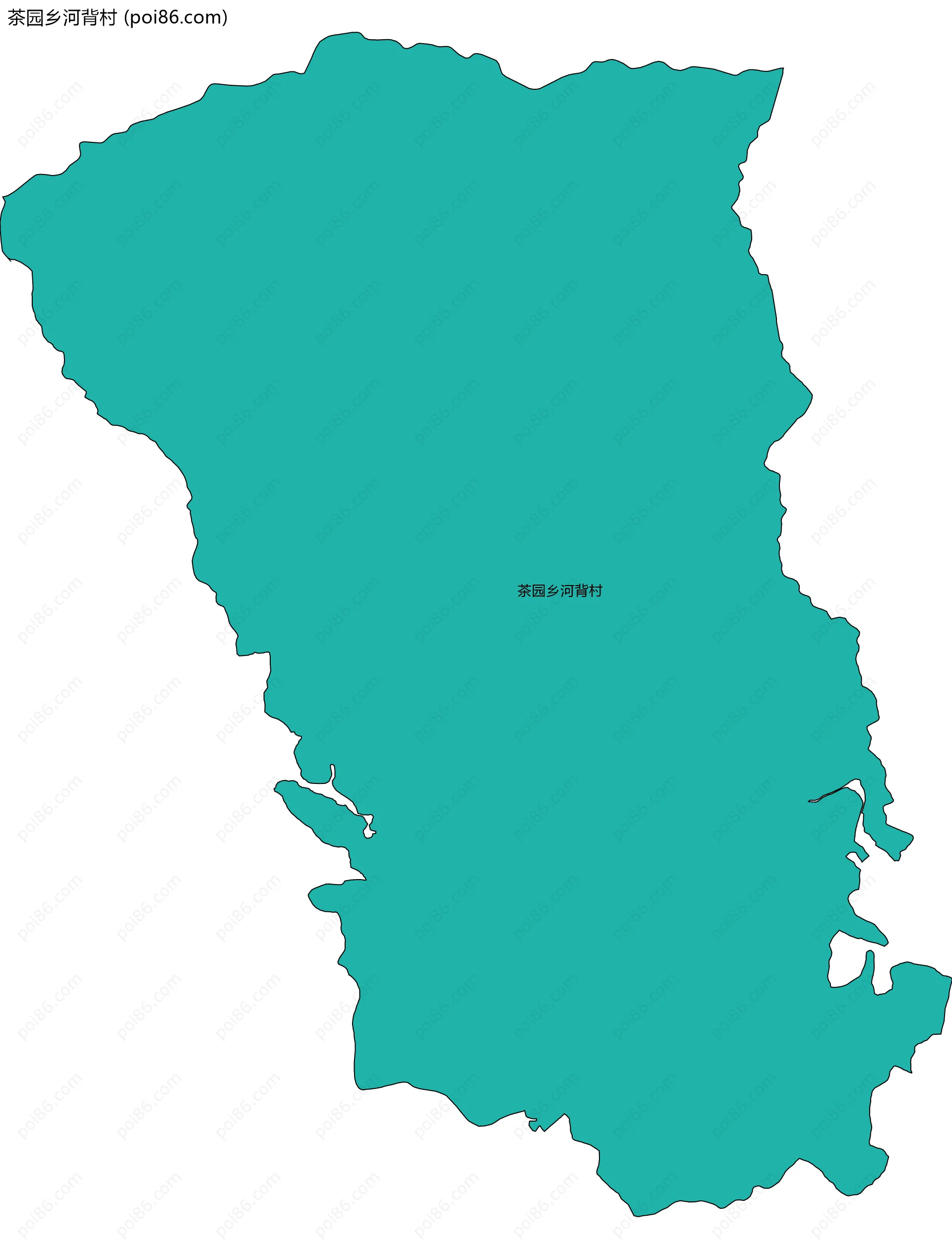 茶园乡河背村边界地图