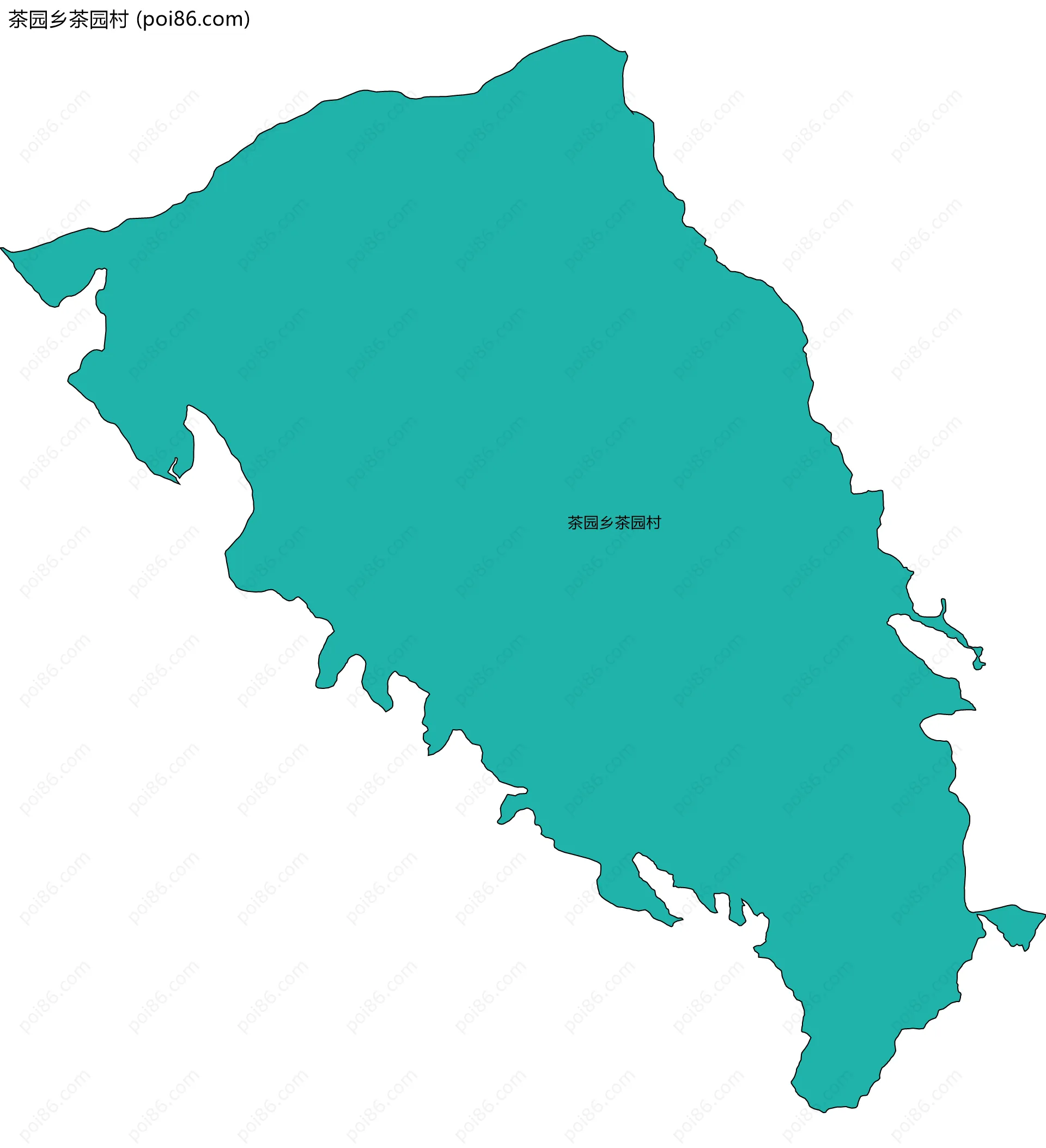 茶园乡茶园村边界地图