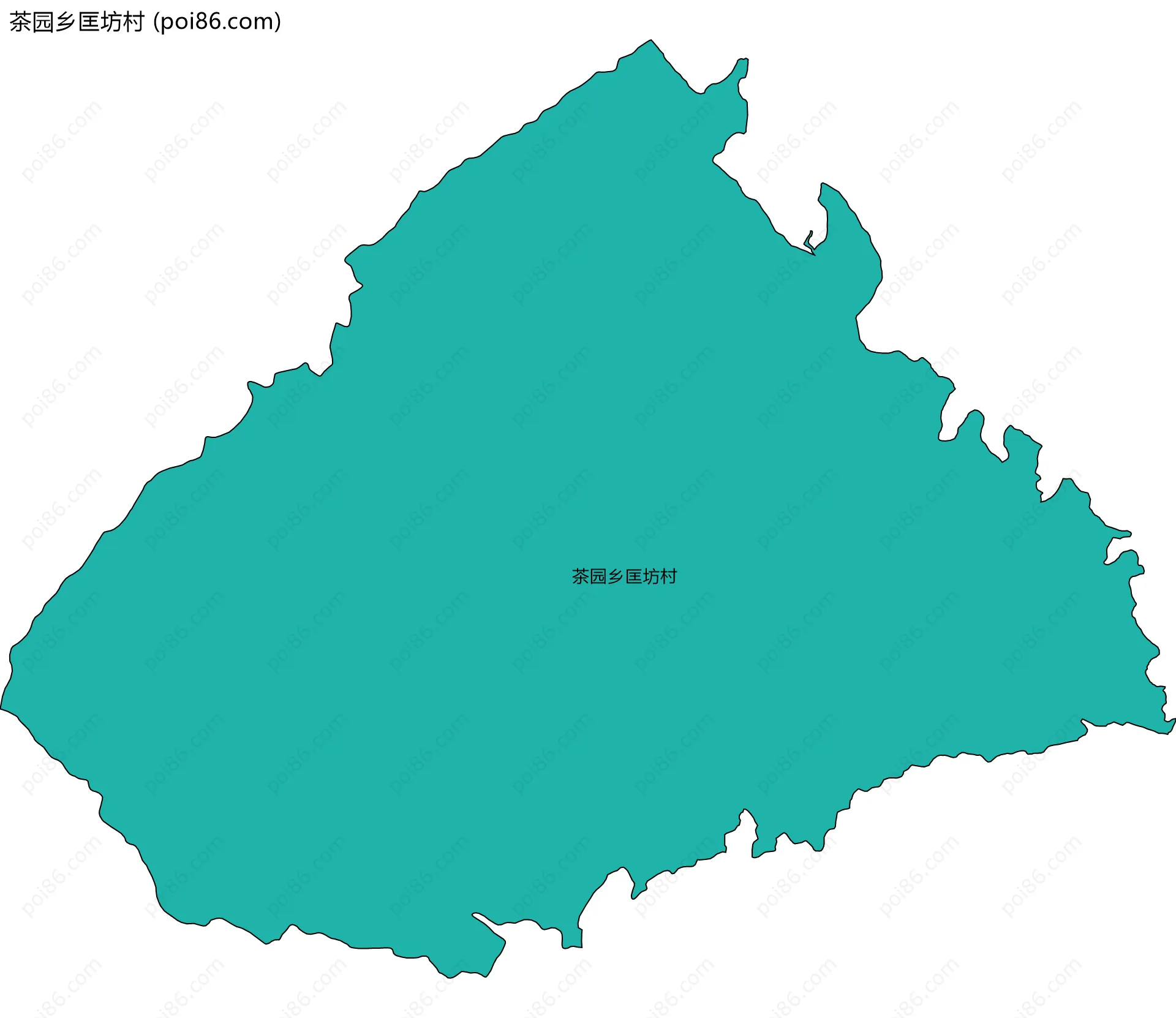 茶园乡匡坊村边界地图