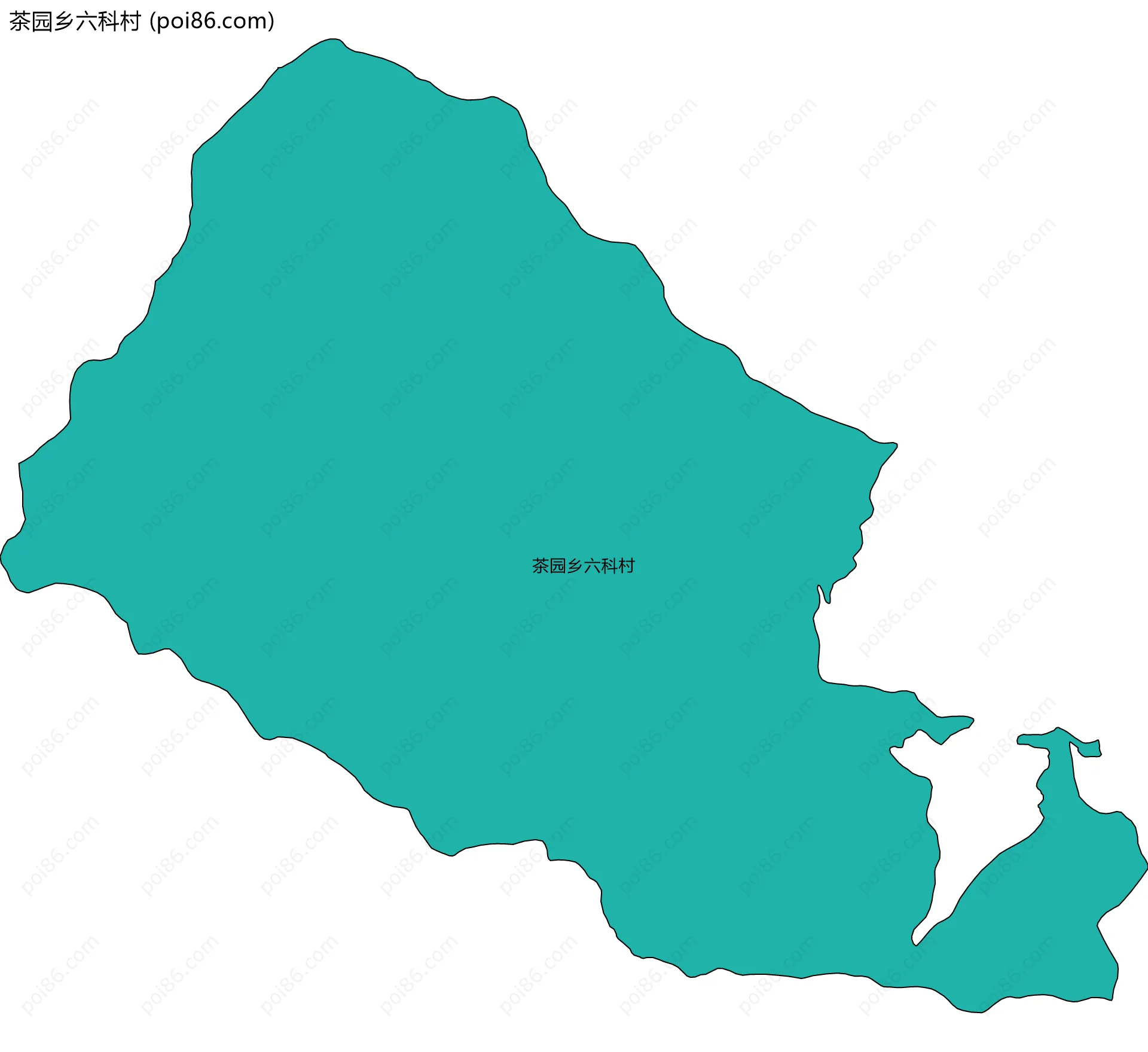 茶园乡六科村边界地图