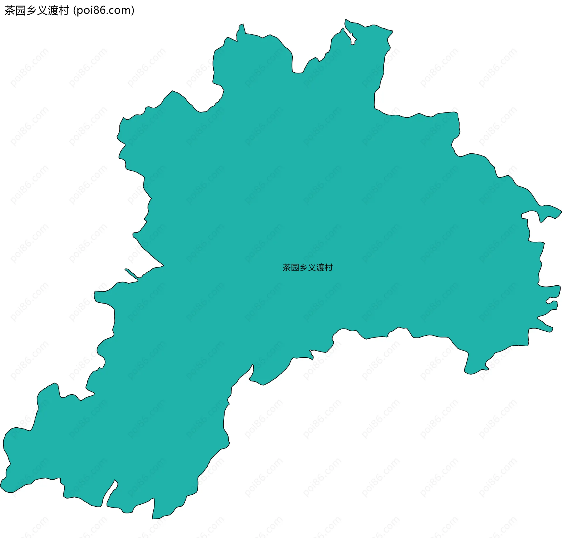 茶园乡义渡村边界地图