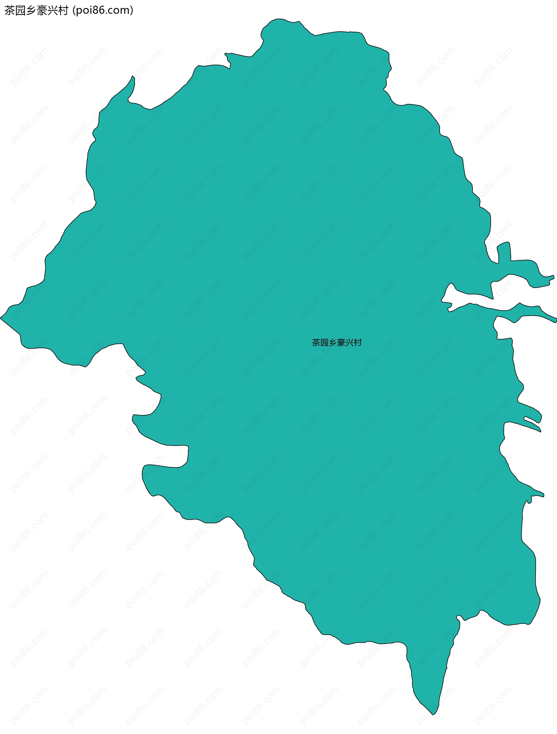 茶园乡豪兴村边界地图