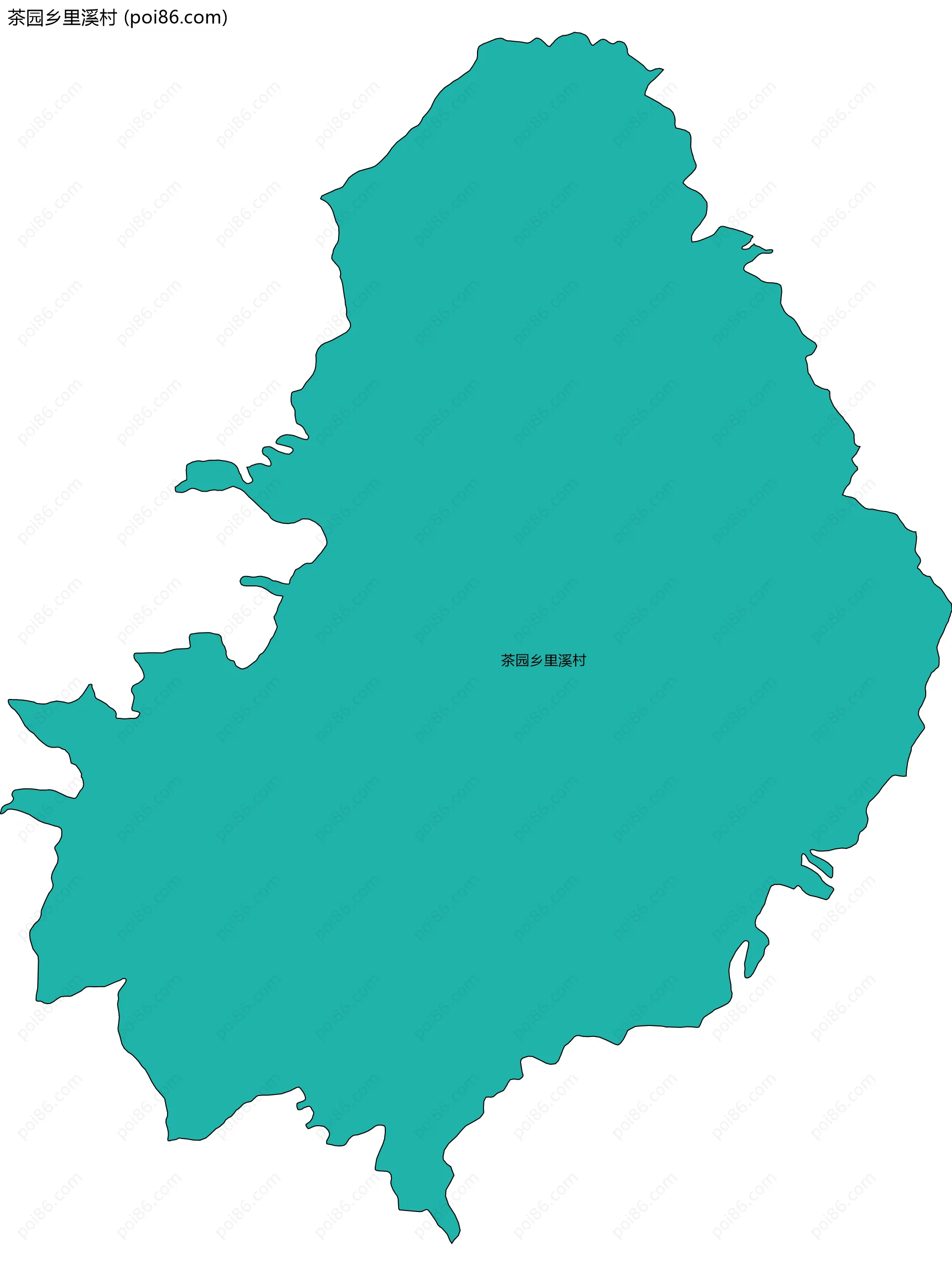 茶园乡里溪村边界地图