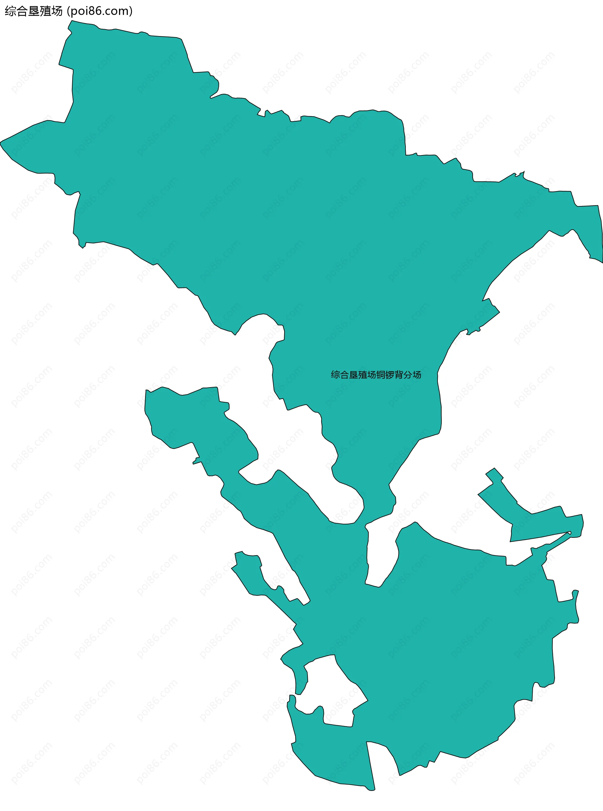 综合垦殖场边界地图(五级行政区划)