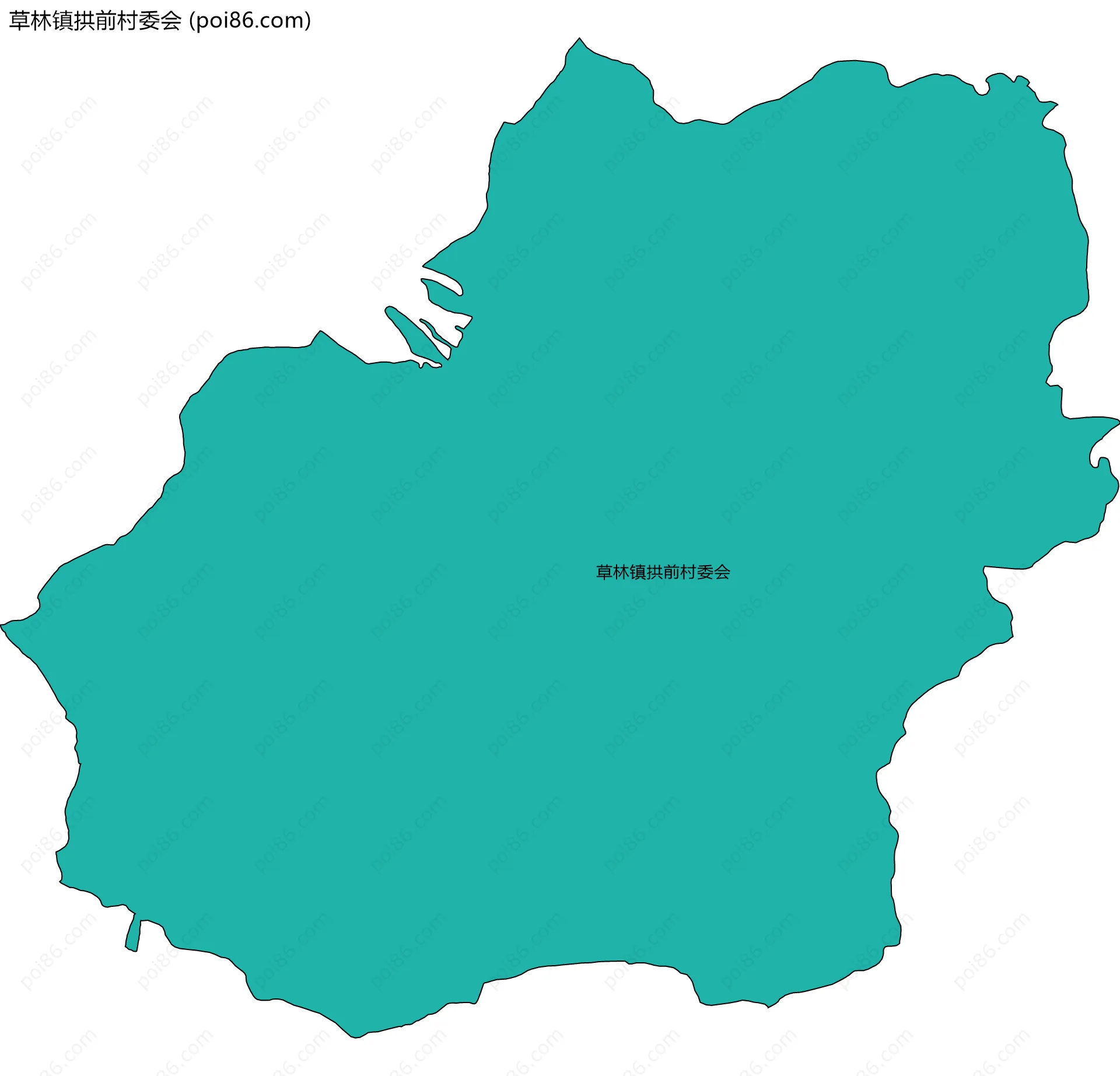 草林镇拱前村委会边界地图