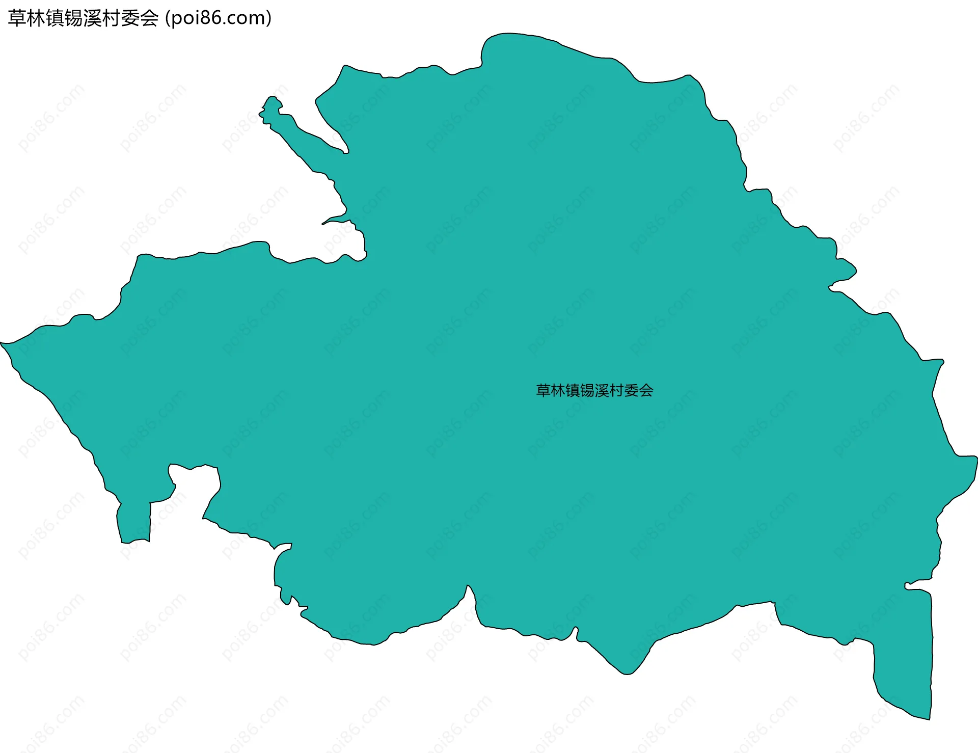 草林镇锡溪村委会边界地图