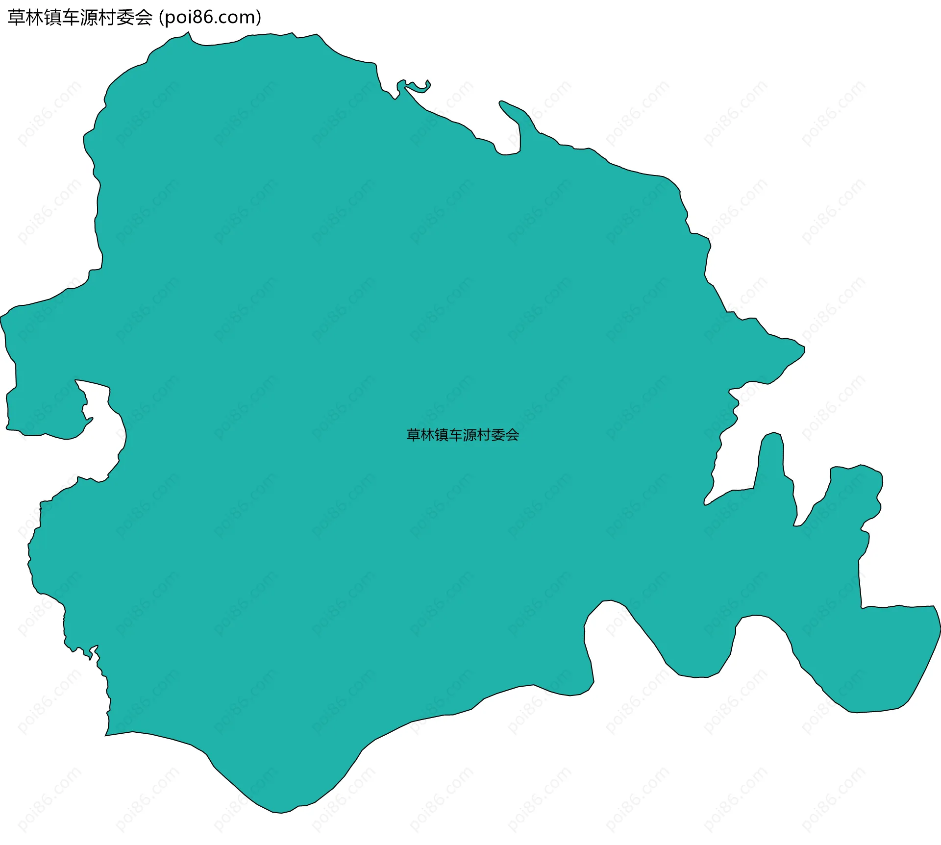 草林镇车源村委会边界地图
