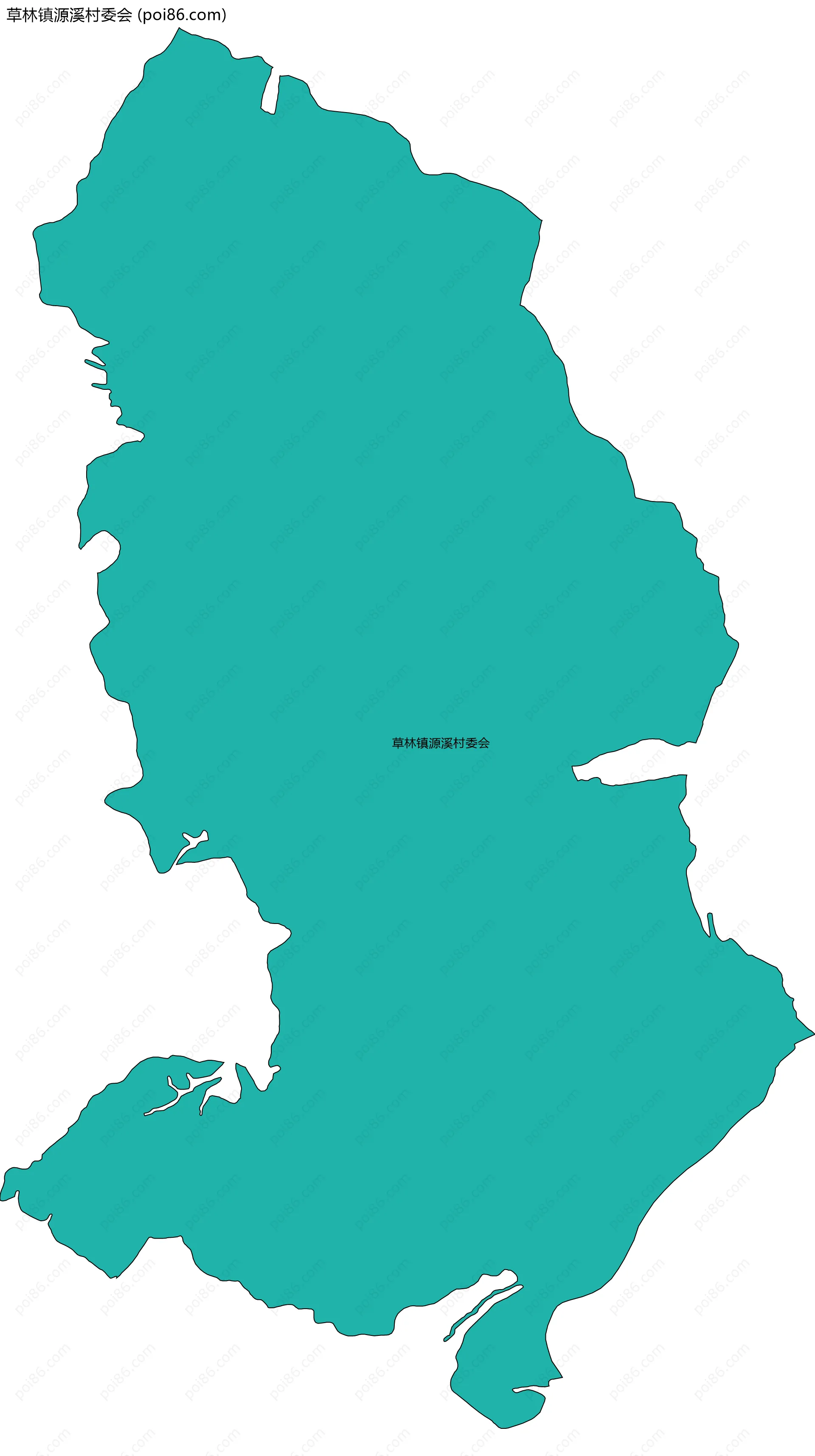 草林镇源溪村委会边界地图
