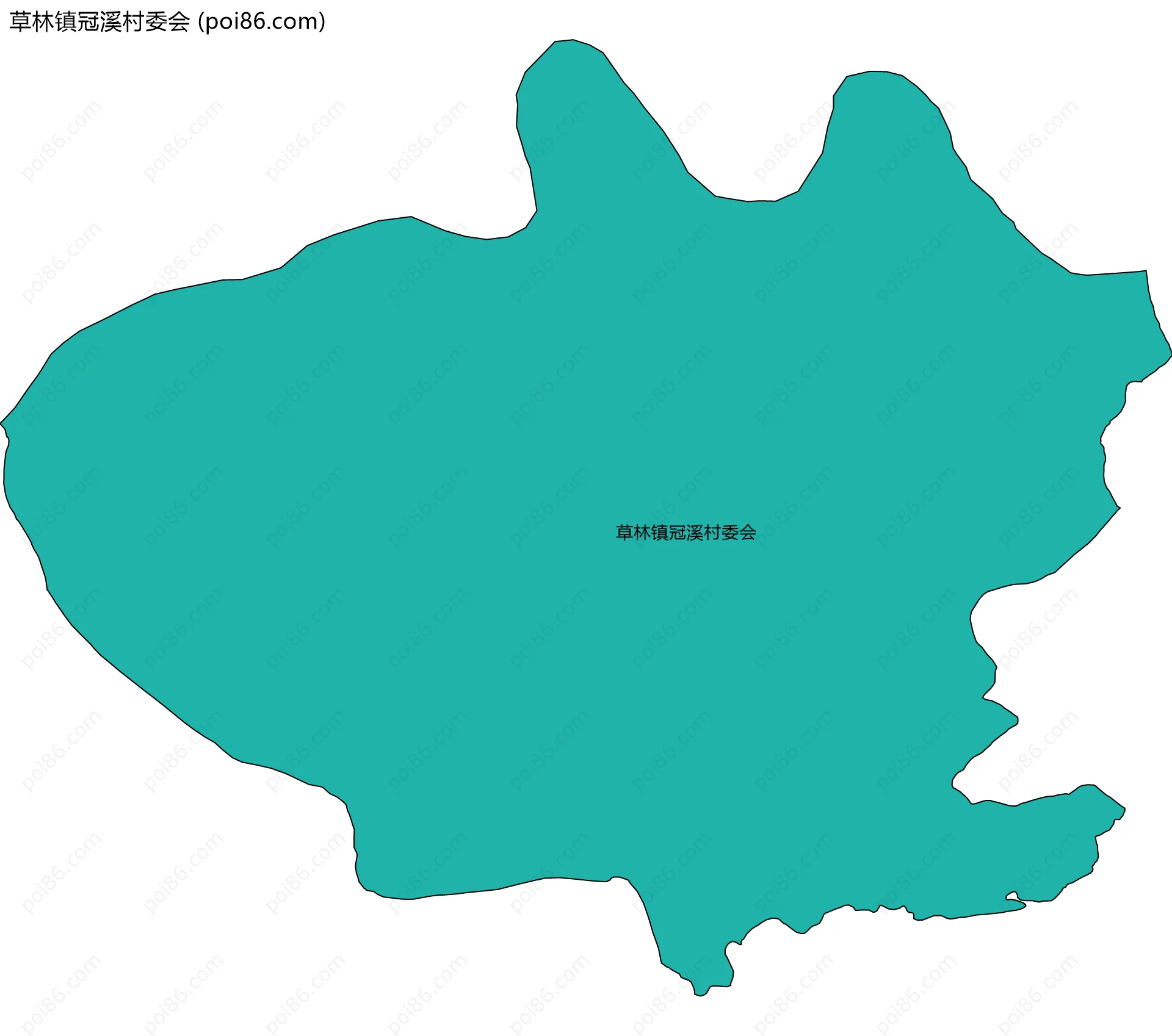 草林镇冠溪村委会边界地图