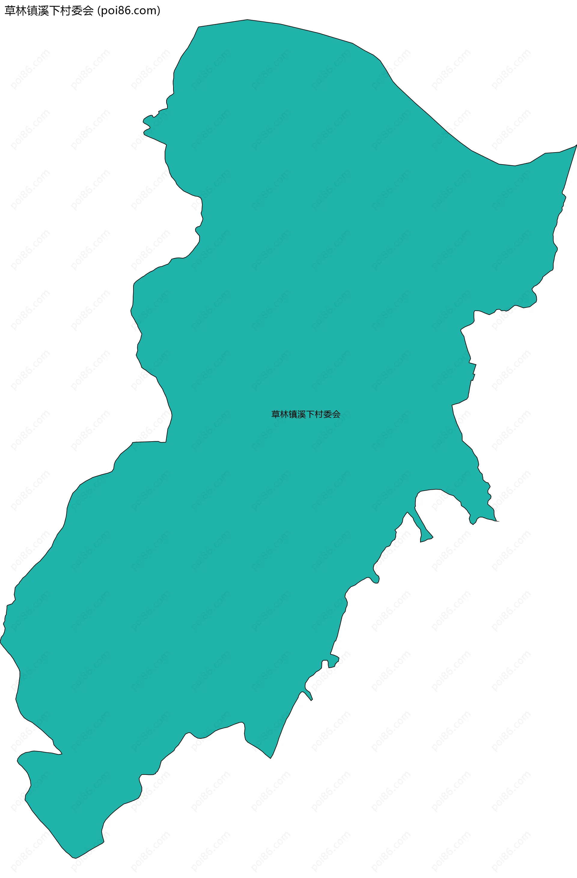 草林镇溪下村委会边界地图