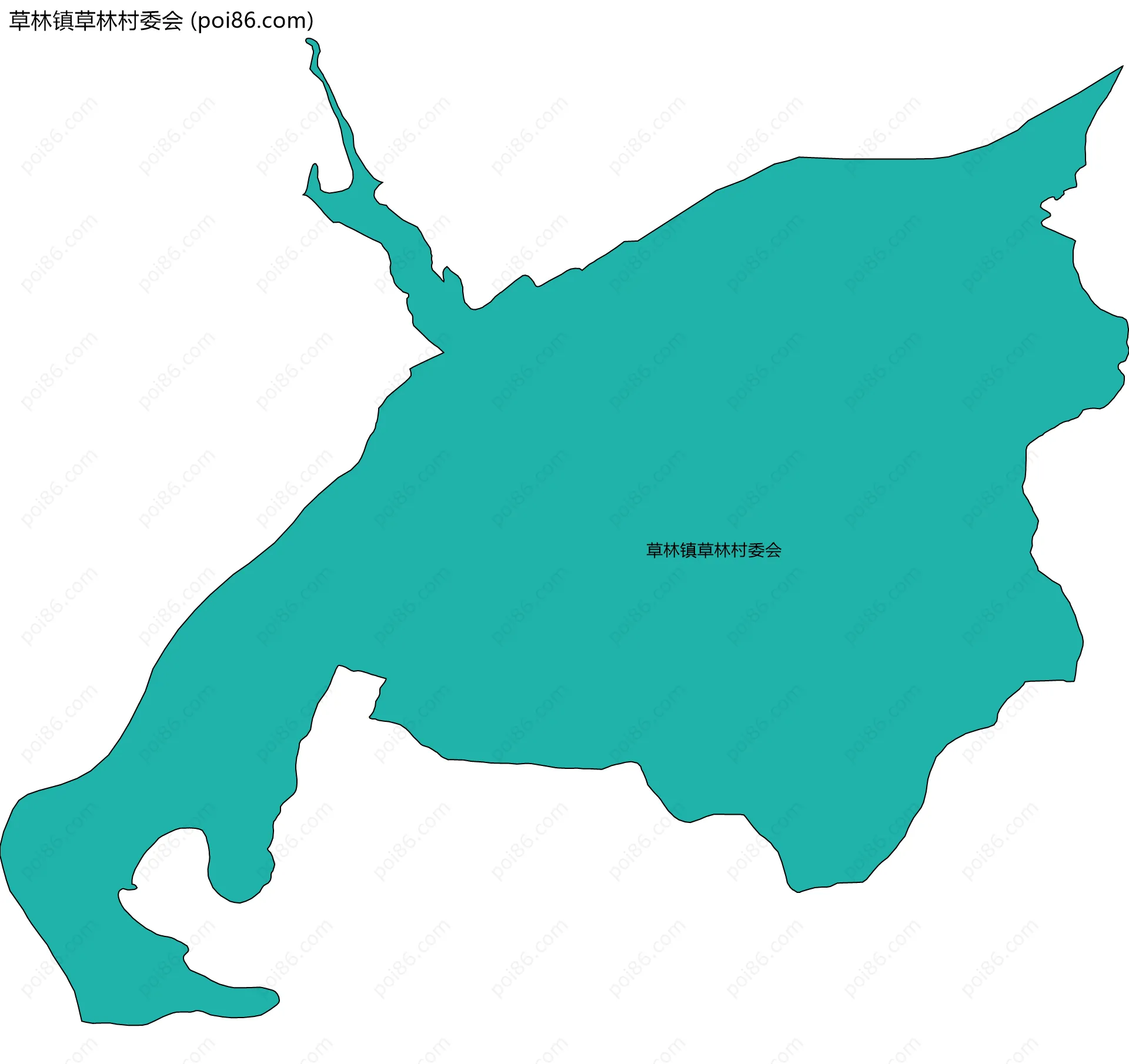 草林镇草林村委会边界地图