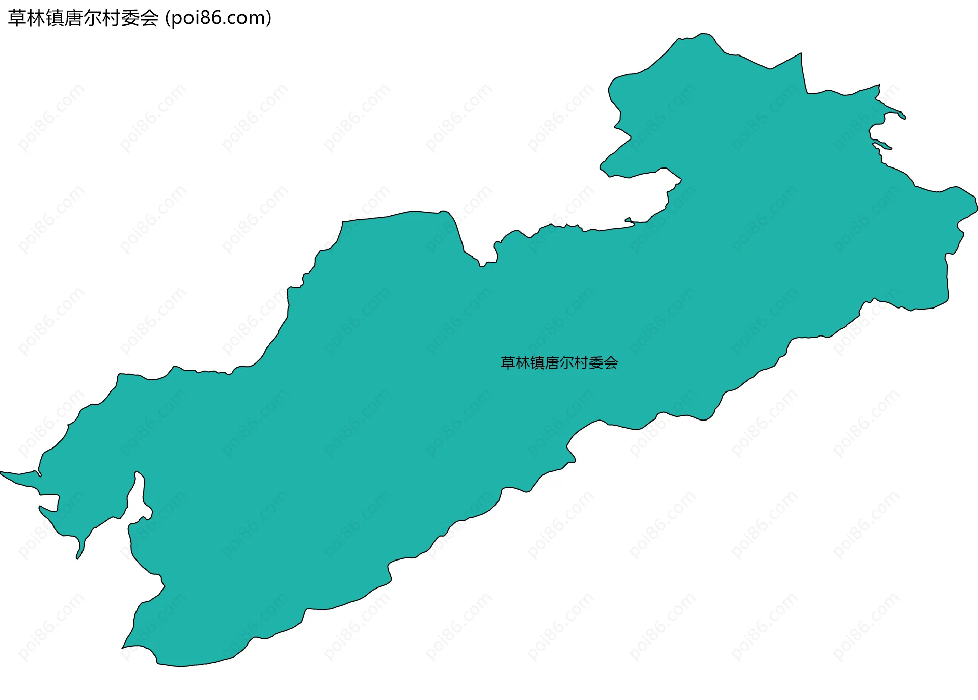 草林镇唐尔村委会边界地图