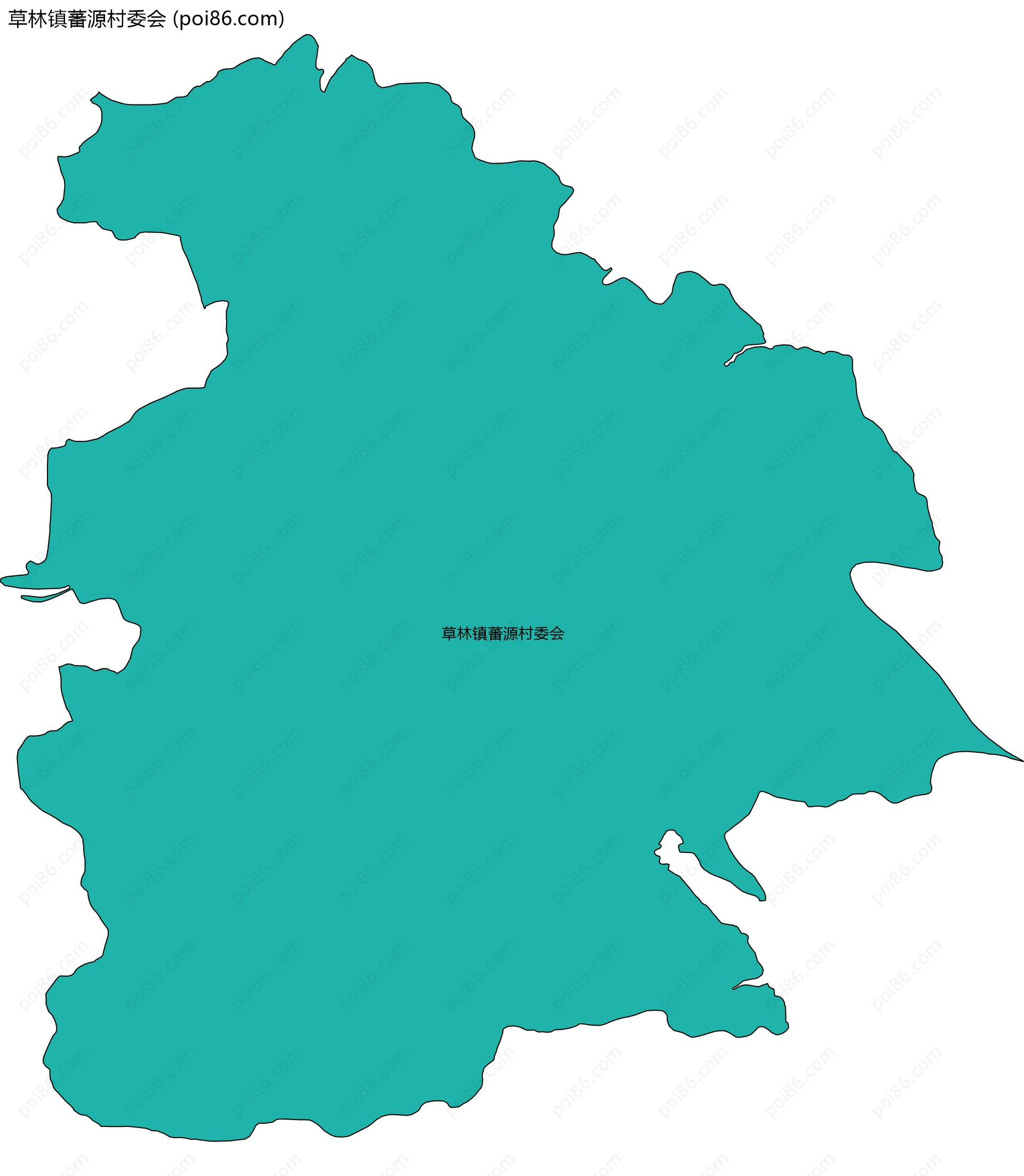 草林镇蕃源村委会边界地图
