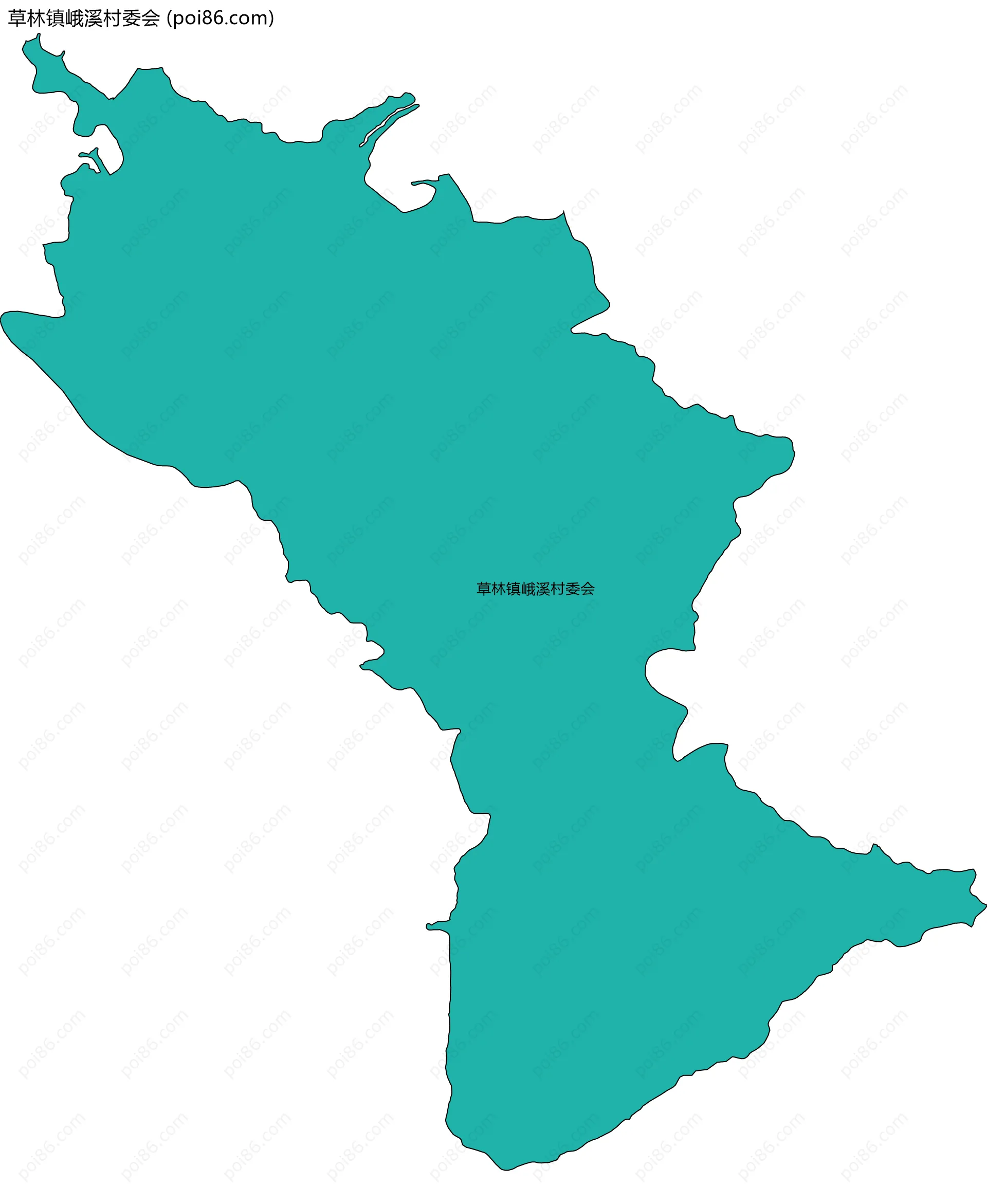 草林镇峨溪村委会边界地图