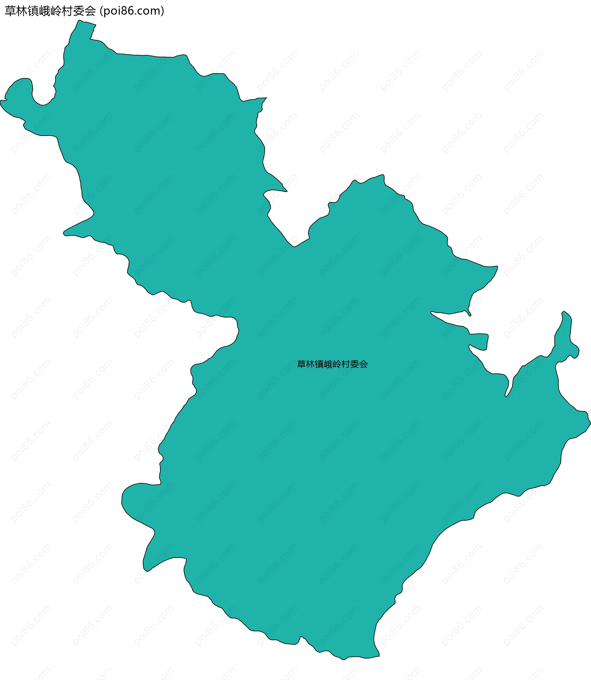 草林镇峨岭村委会边界地图