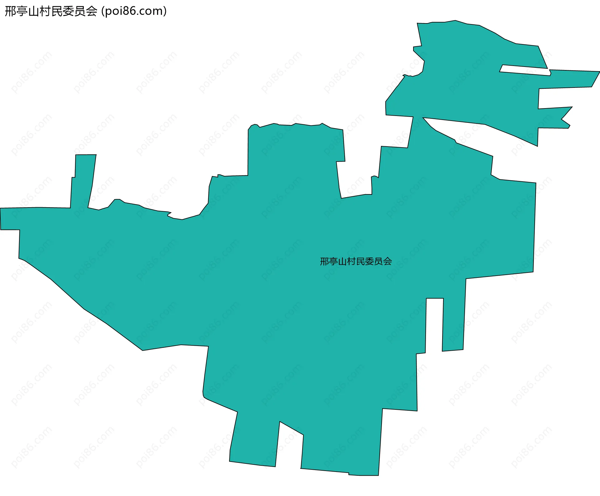 邢亭山村民委员会边界地图