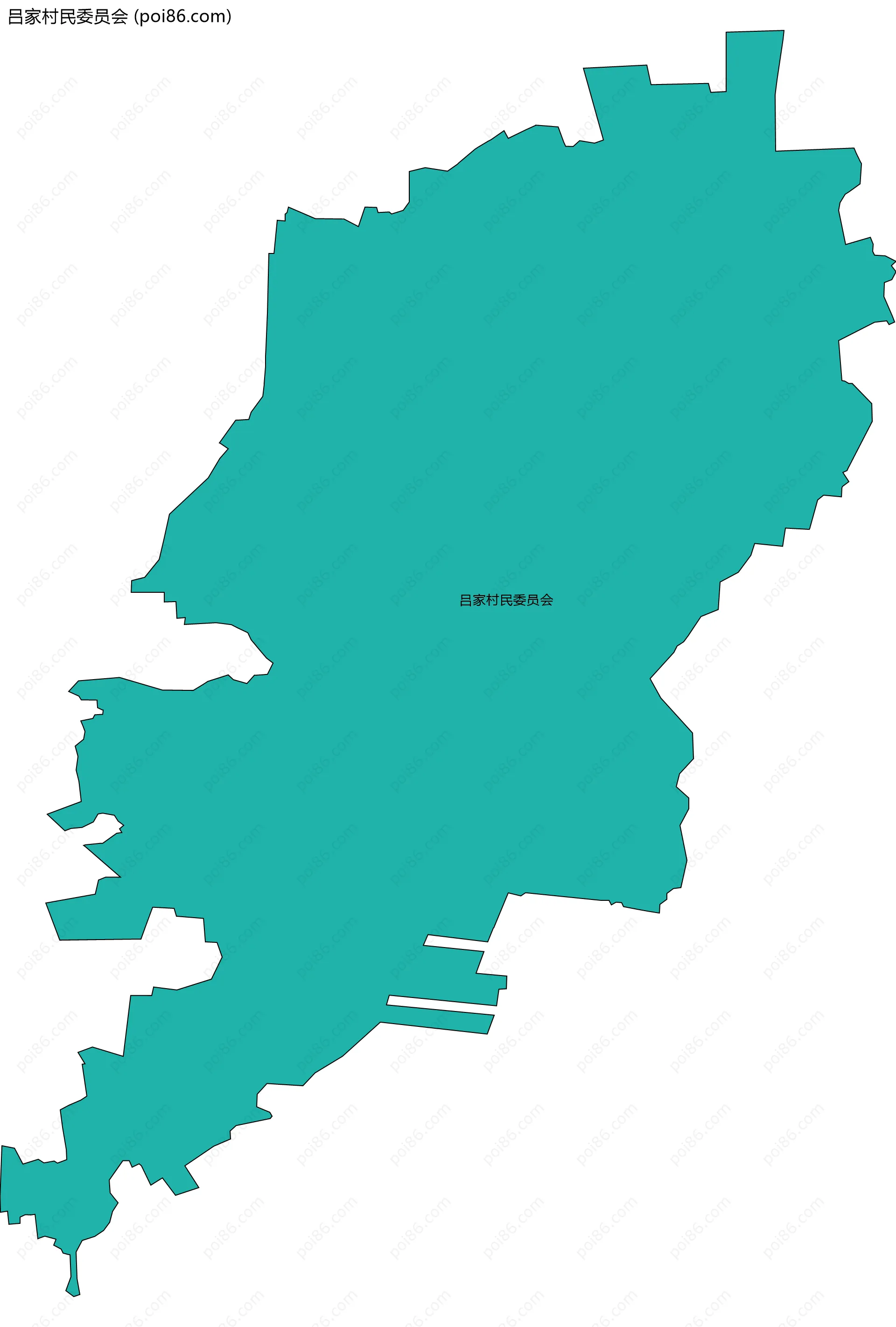 吕家村民委员会边界地图