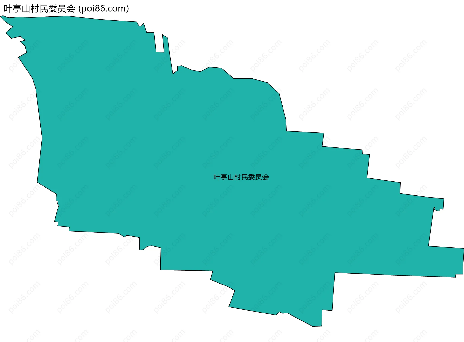 叶亭山村民委员会边界地图