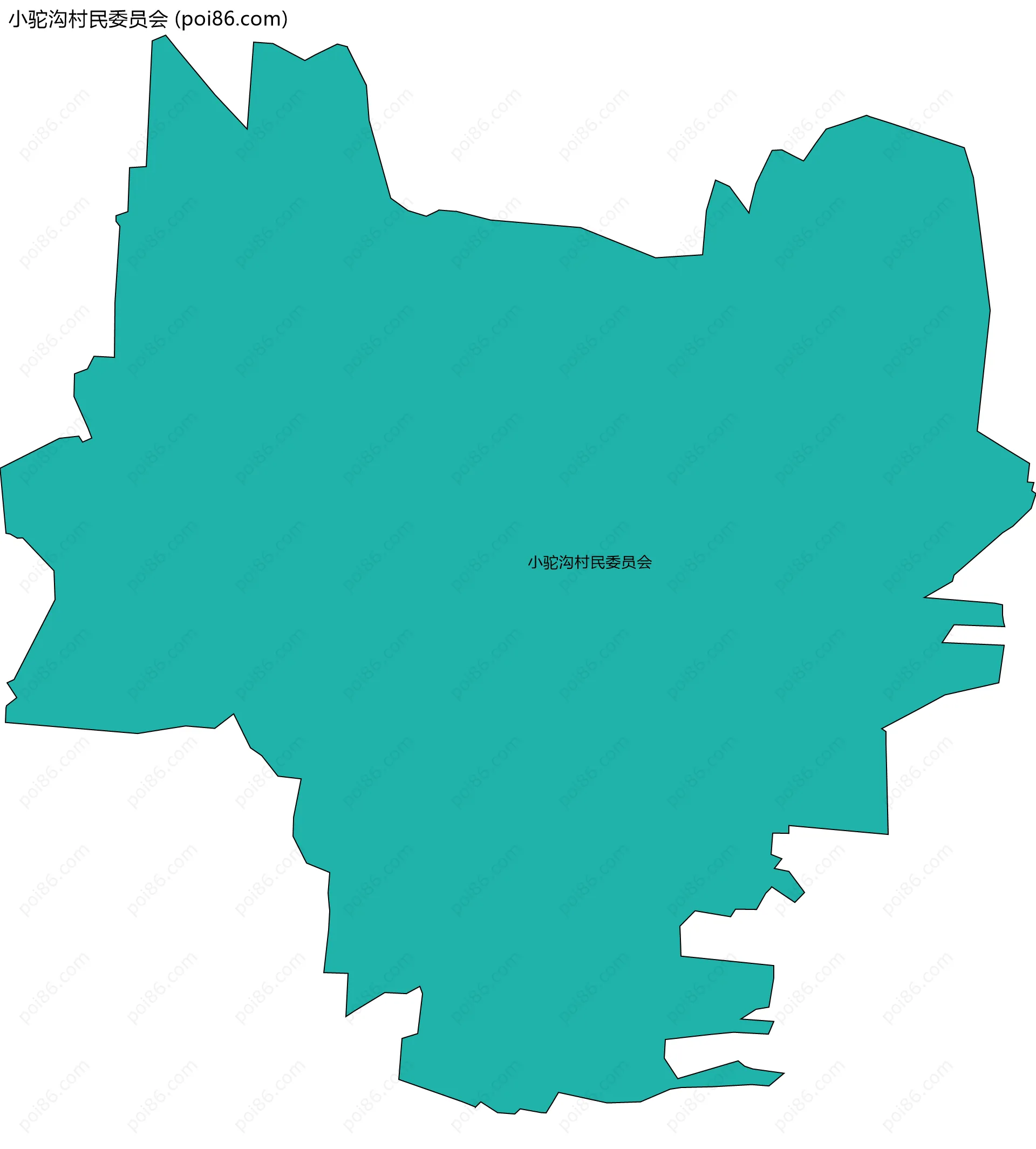 小驼沟村民委员会边界地图