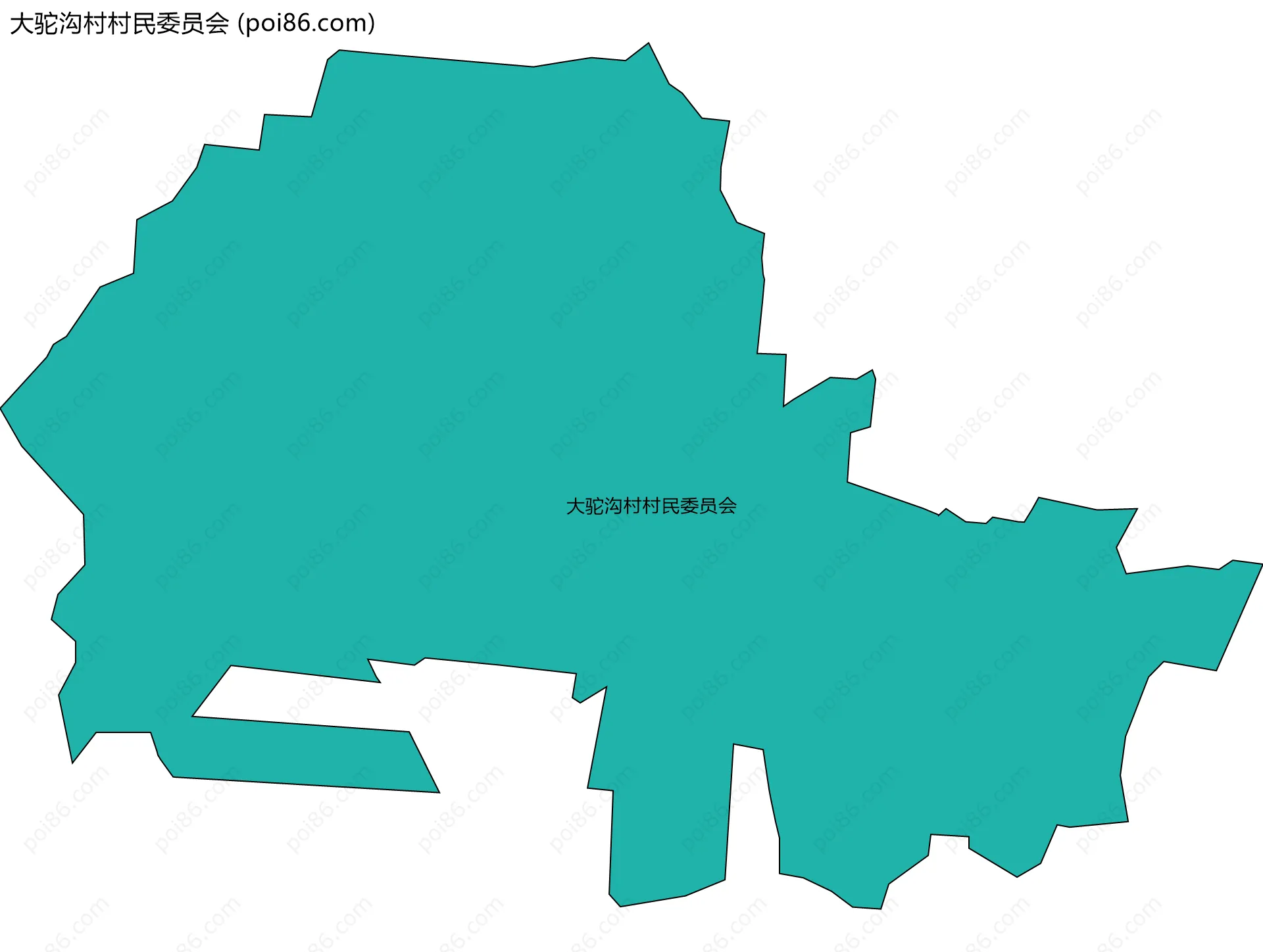 大驼沟村村民委员会边界地图