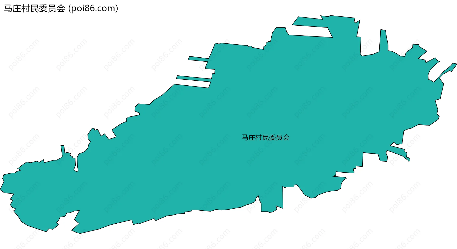 马庄村民委员会边界地图