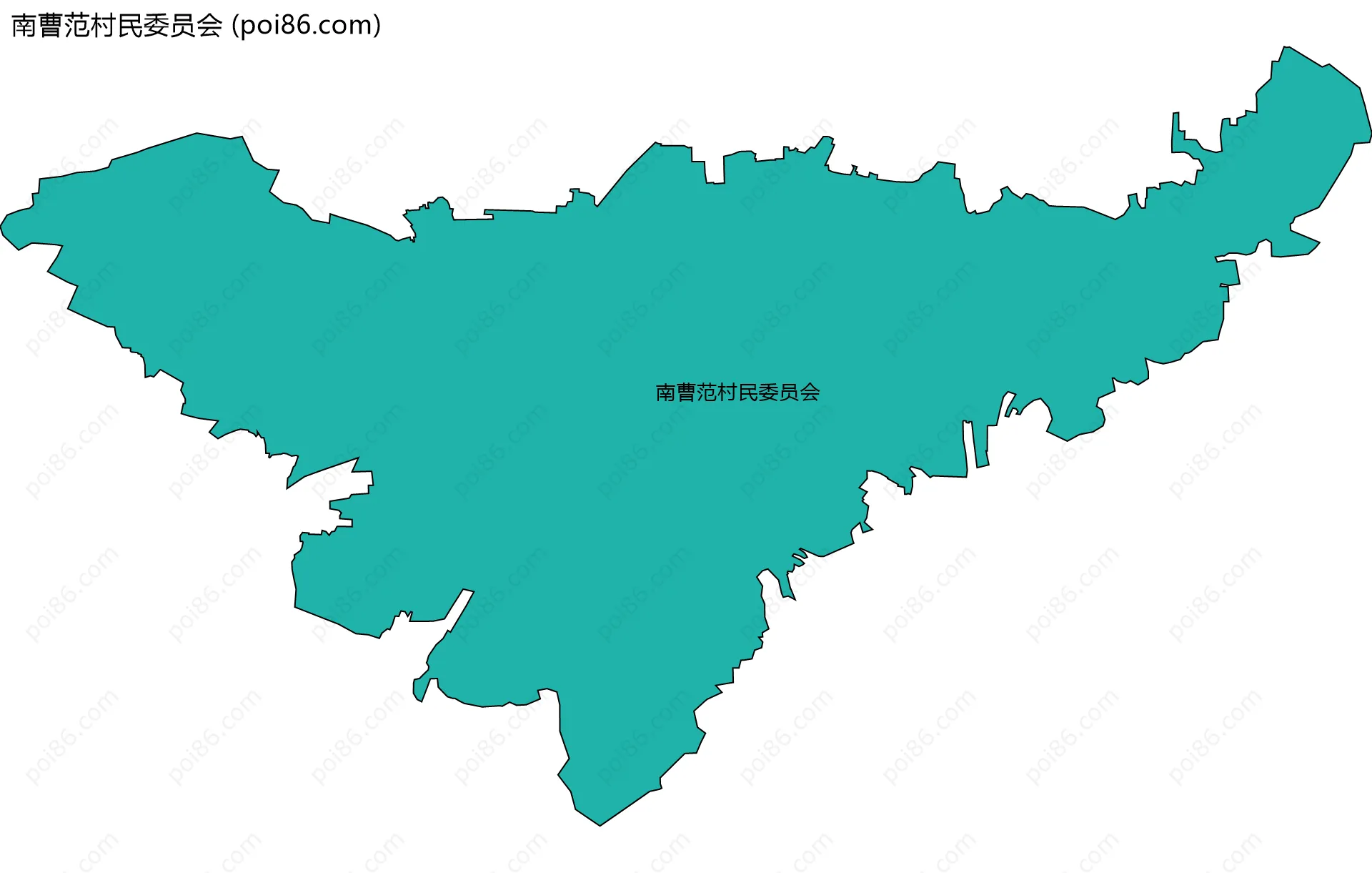 南曹范村民委员会边界地图