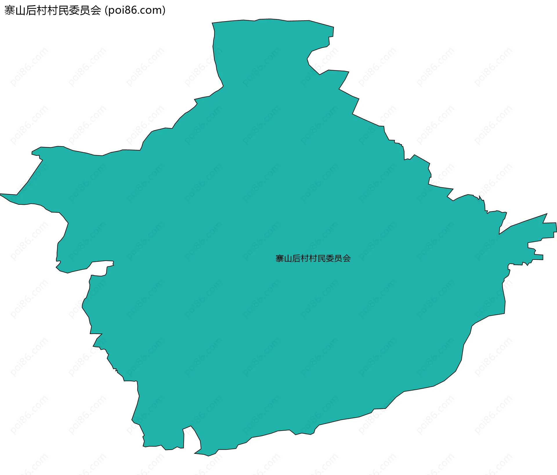 寨山后村村民委员会边界地图