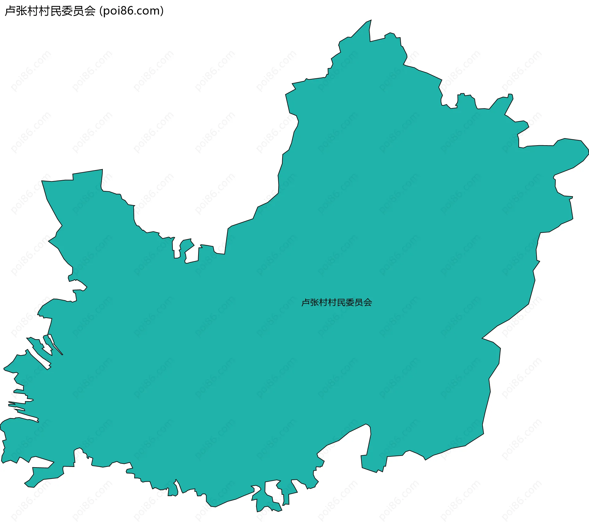 卢张村村民委员会边界地图
