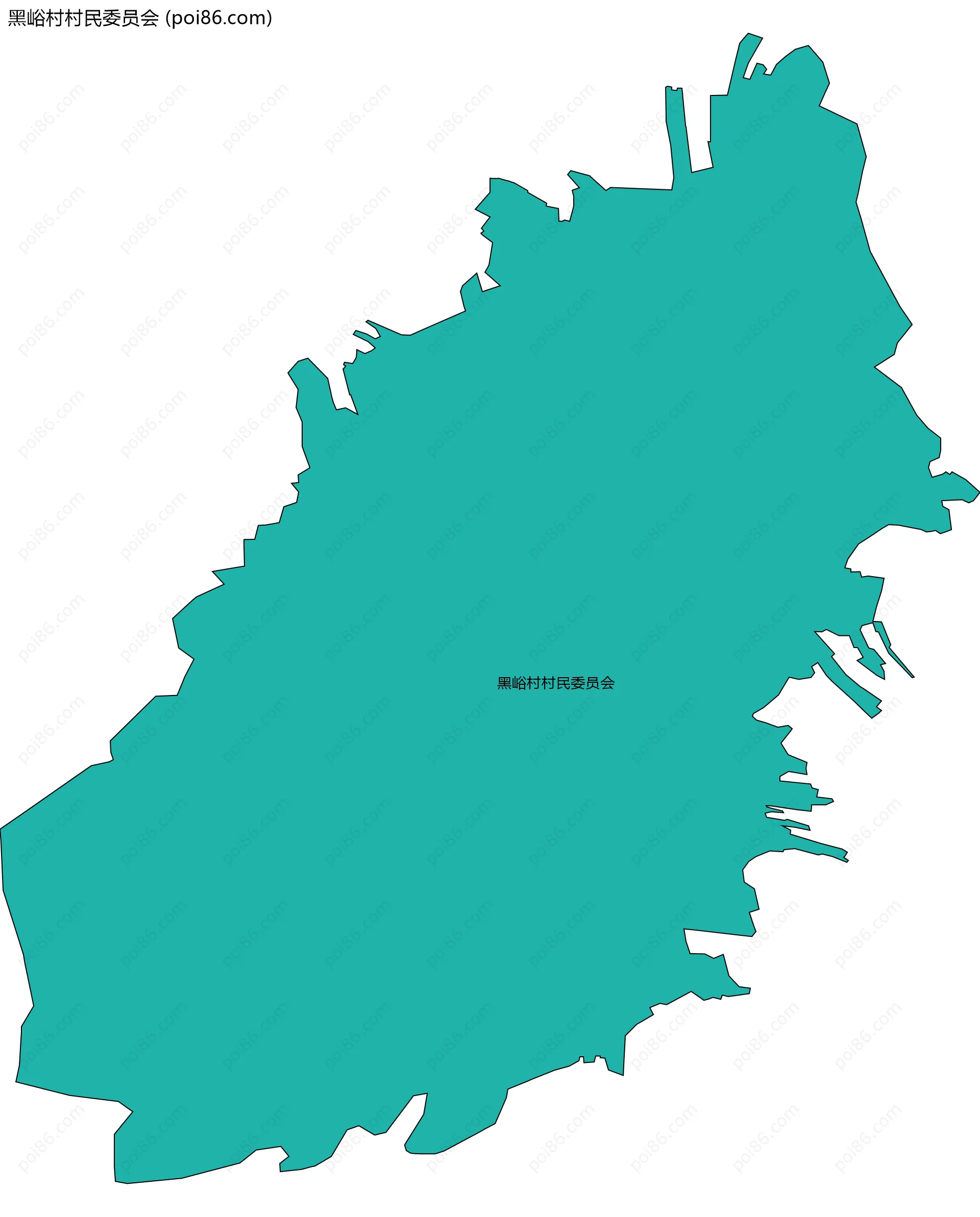 黑峪村村民委员会边界地图